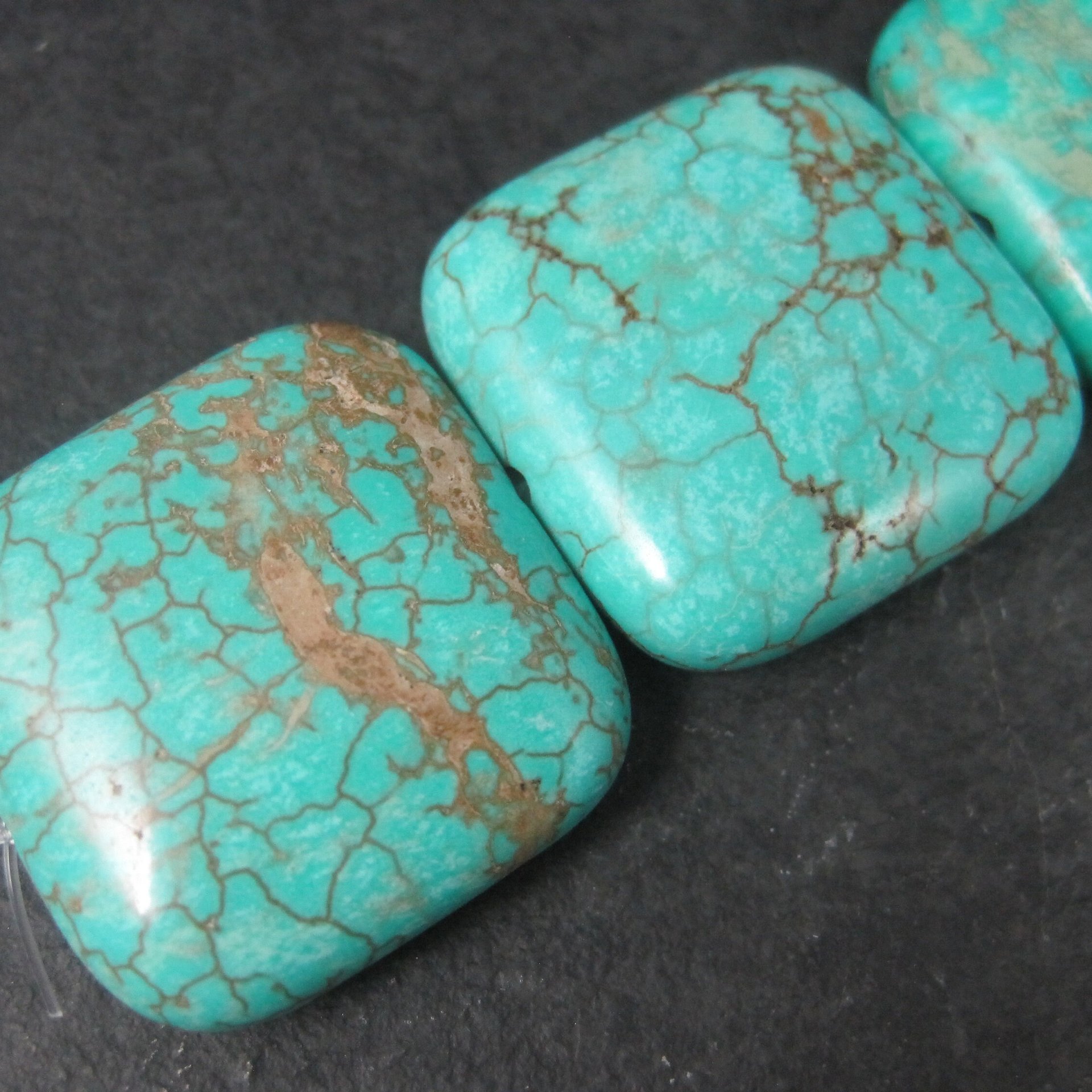 Large Dyed Turquoise Beads 30x30mm