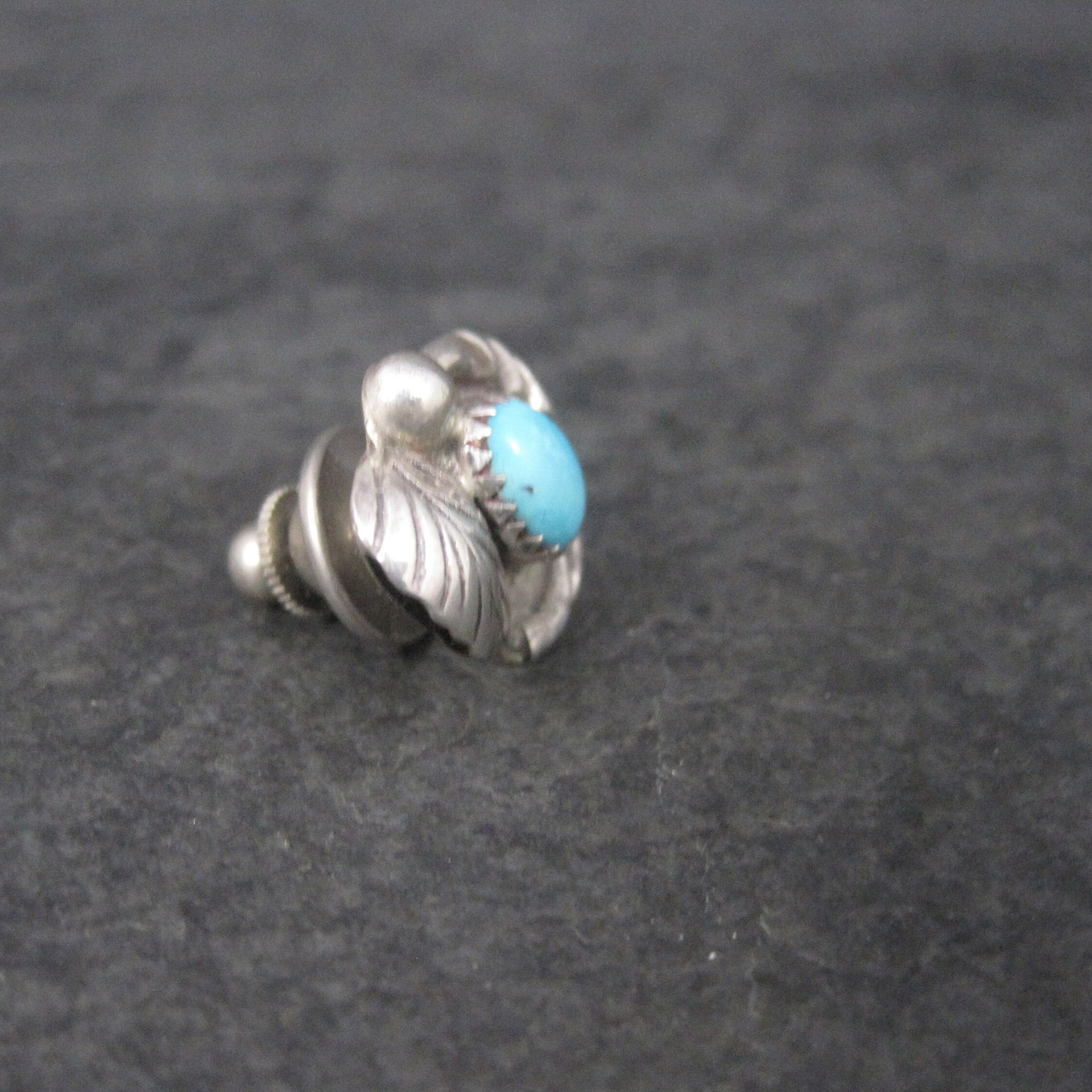 Southwestern Sterling Turquoise Tie Tack