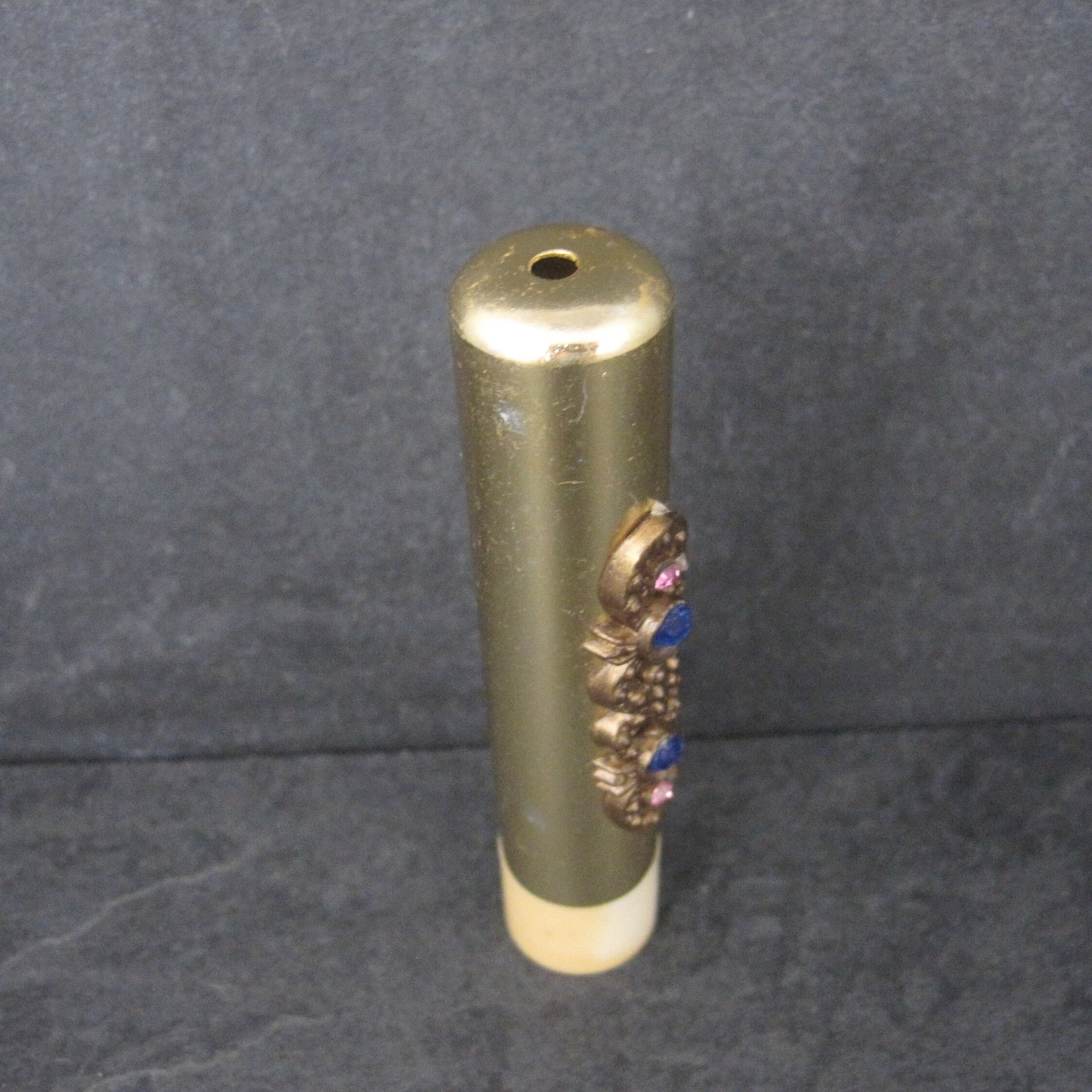 Vintage Gold Rhinestone Toothbrush Holder