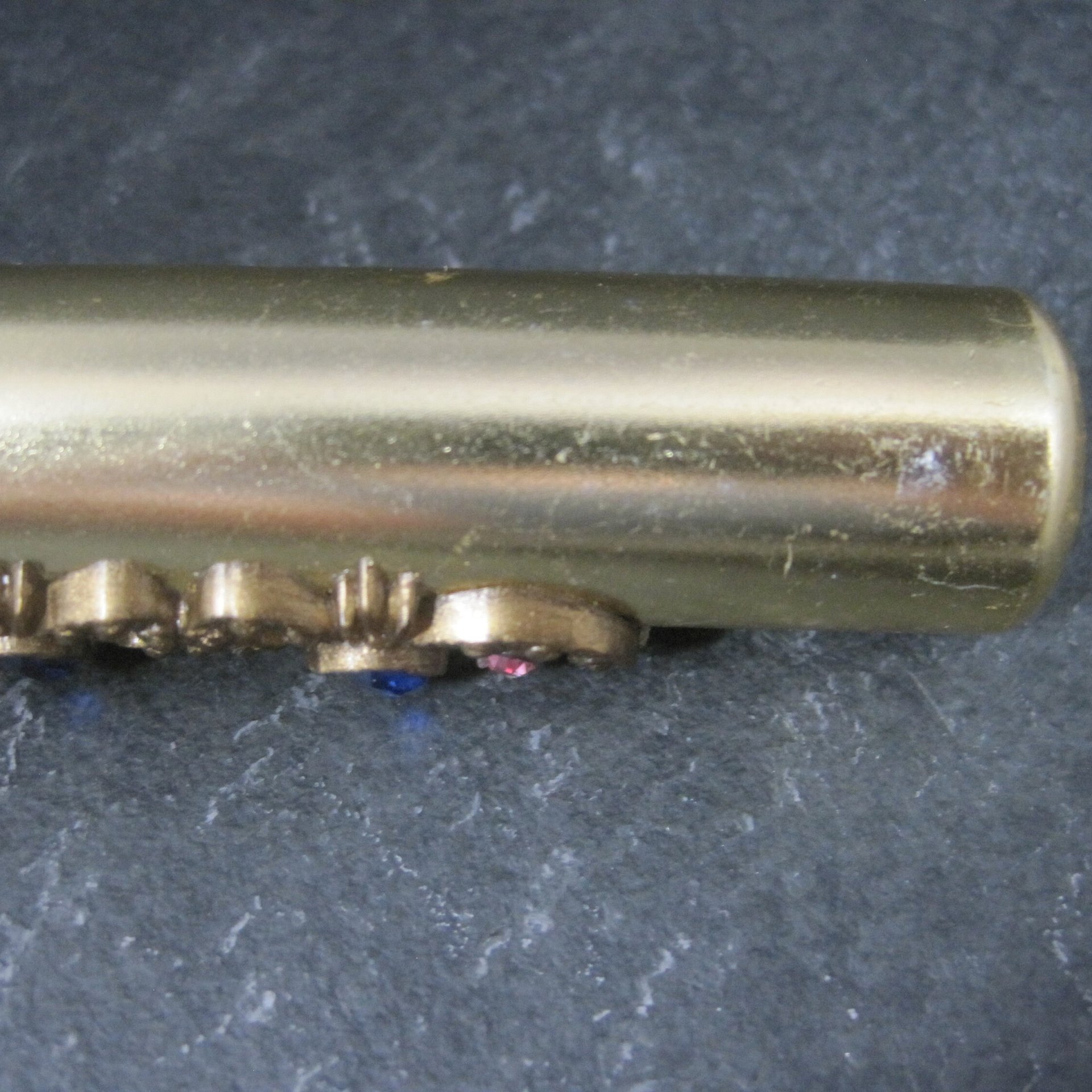 Vintage Gold Rhinestone Toothbrush Holder