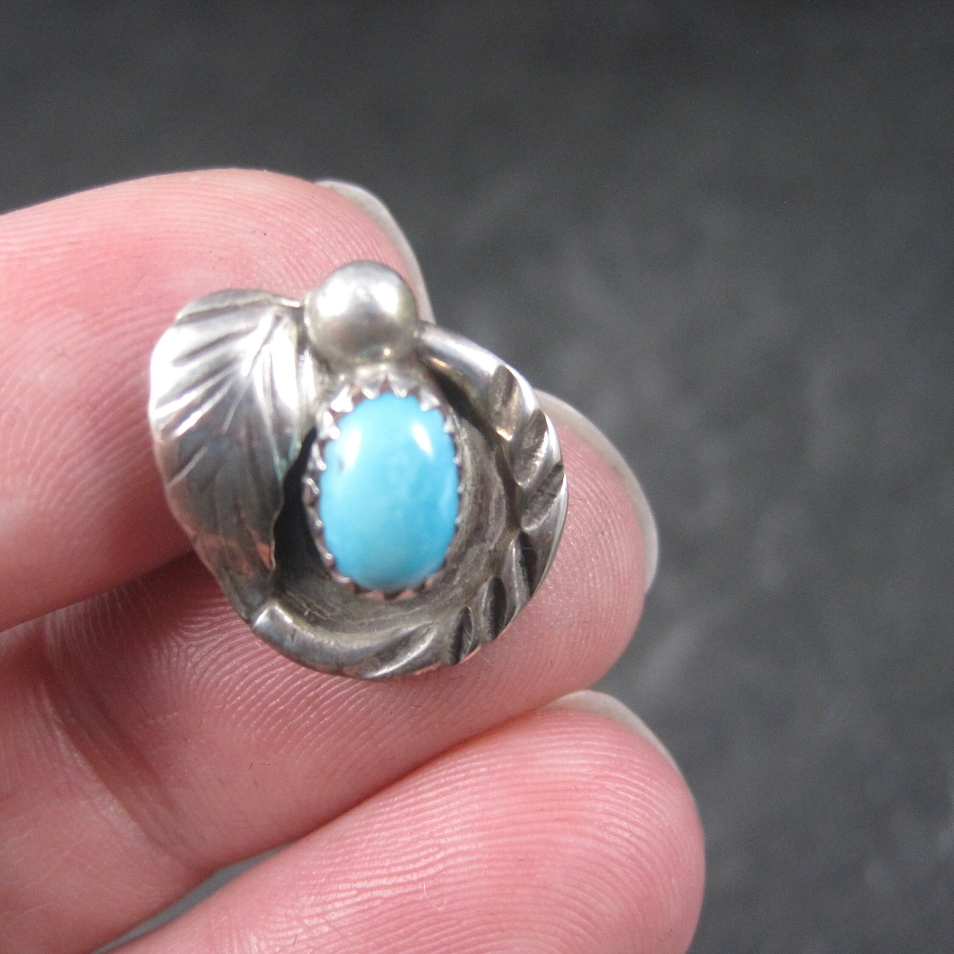 Southwestern Sterling Turquoise Tie Tack