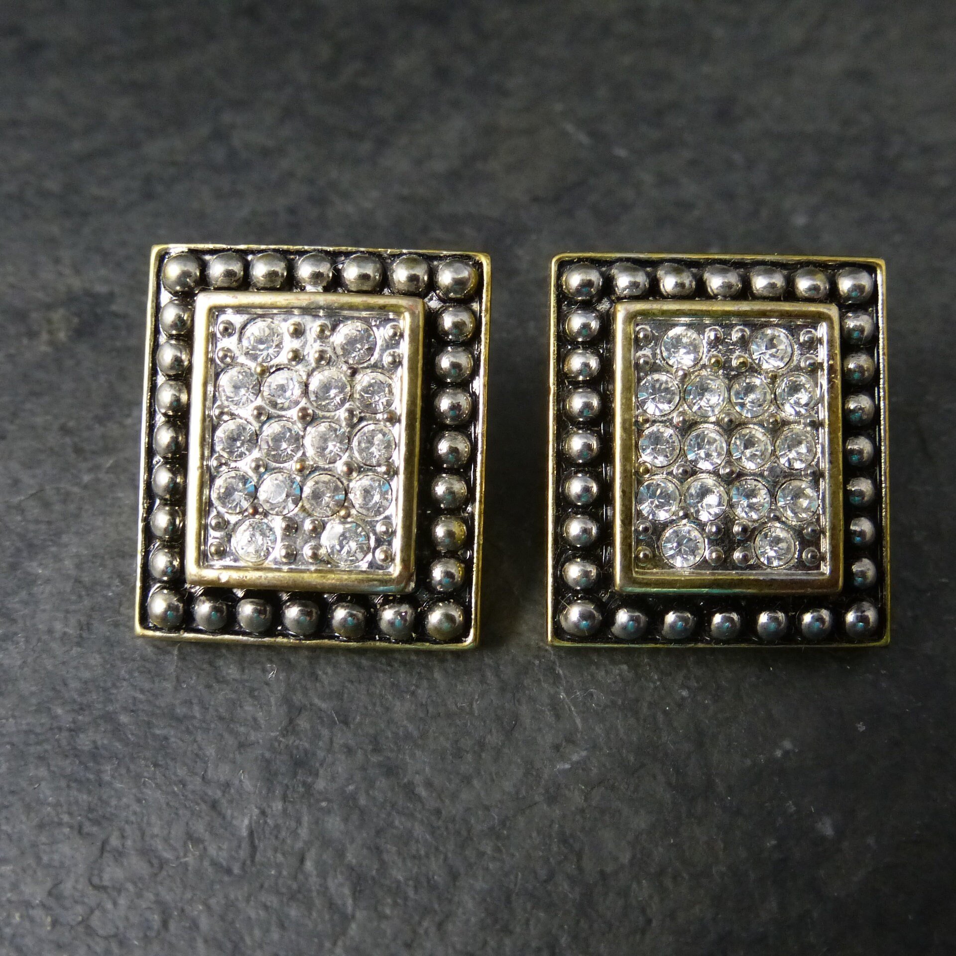 Vintage Hypo Allergenic Crystal Earrings Pure Allure