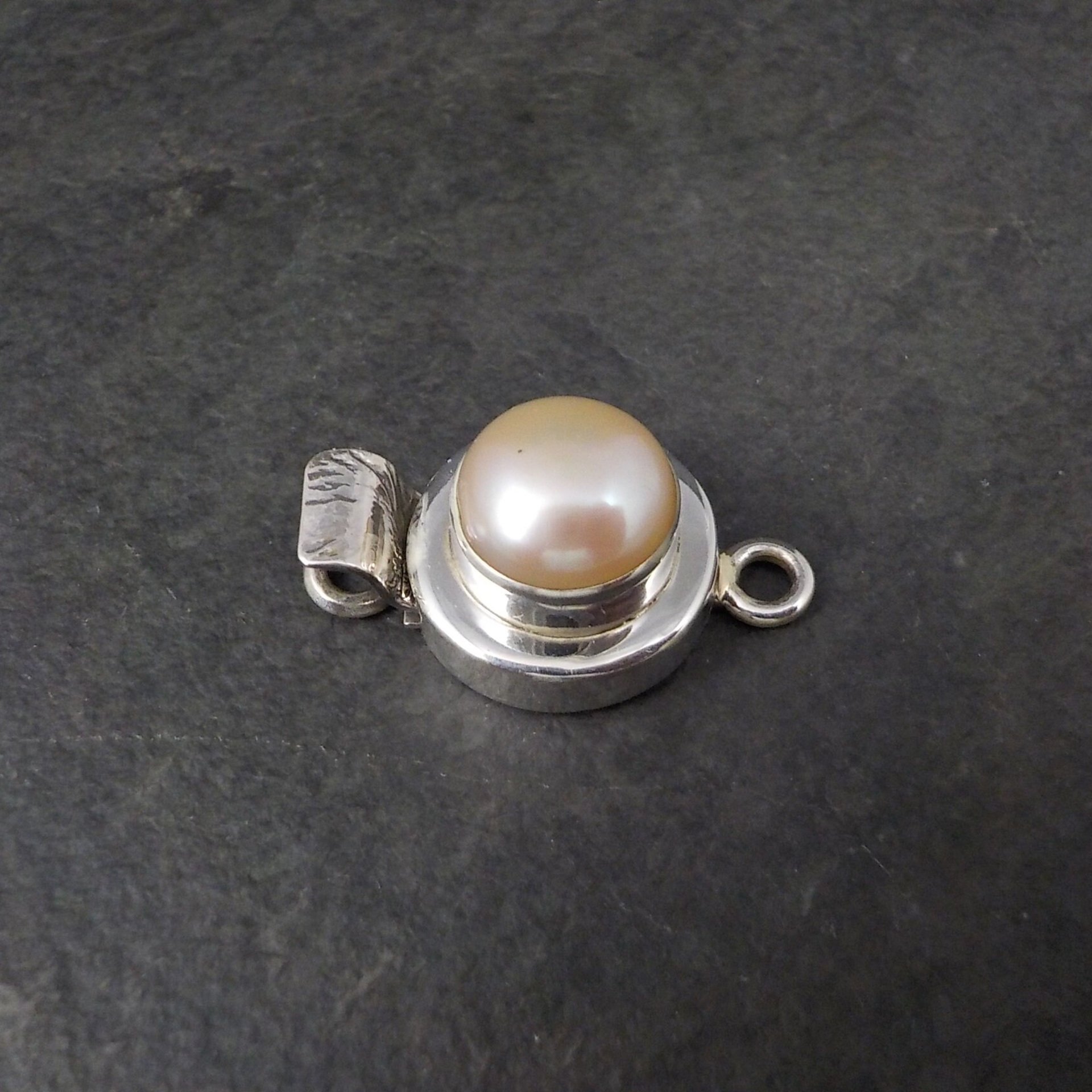 Sterling Silver Mabe Pearl Box Clasp