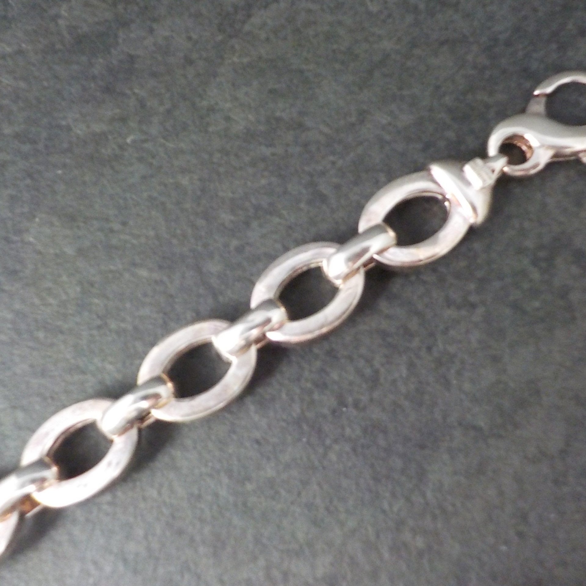 Chunky Vintage Italian Sterling Bracelet 8.25 Inches