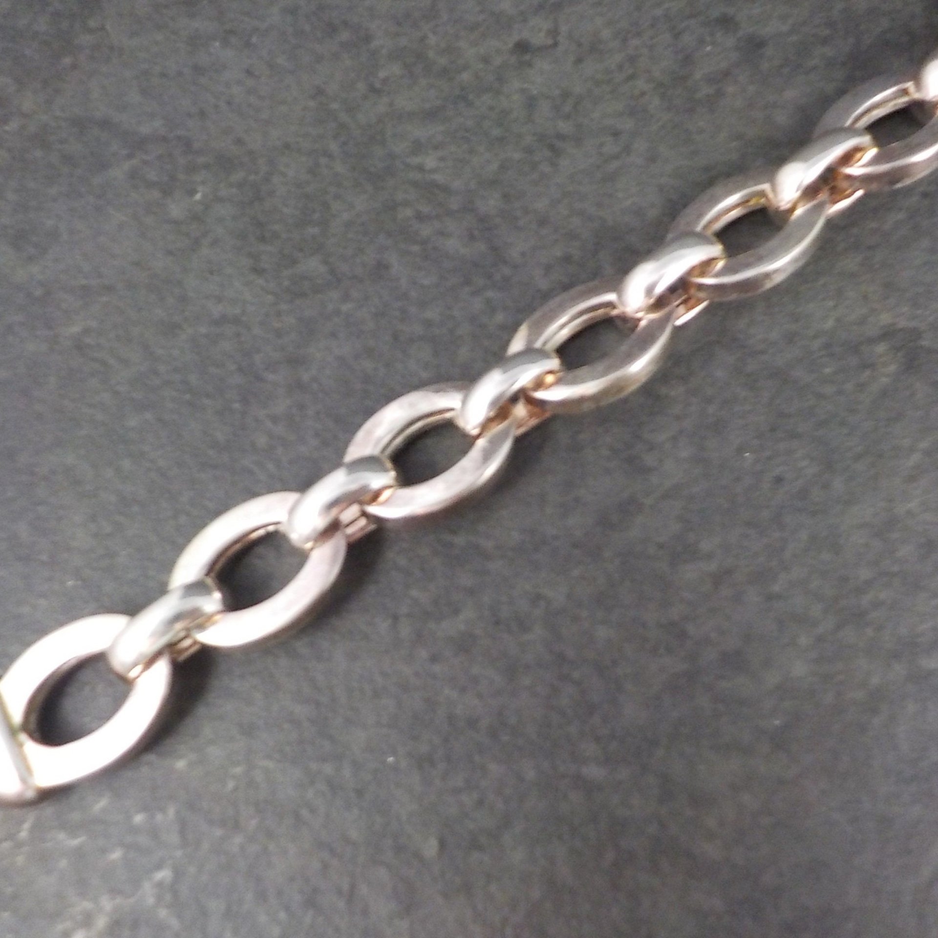 Chunky Vintage Italian Sterling Bracelet 8.25 Inches