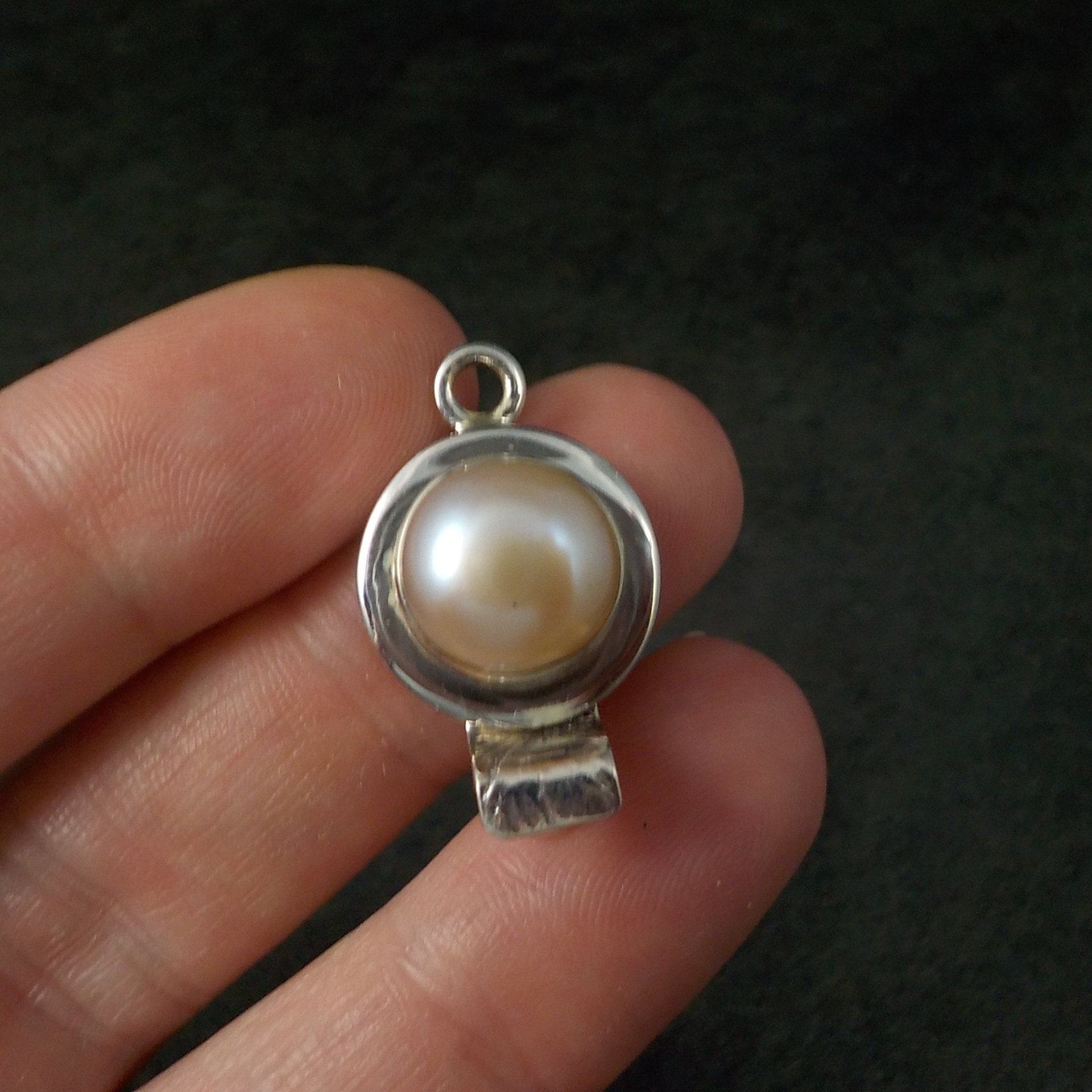 Sterling Silver Mabe Pearl Box Clasp