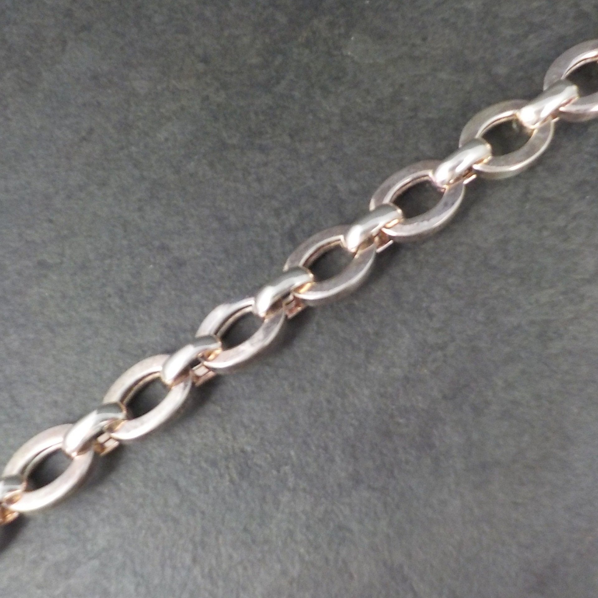 Chunky Vintage Italian Sterling Bracelet 8.25 Inches