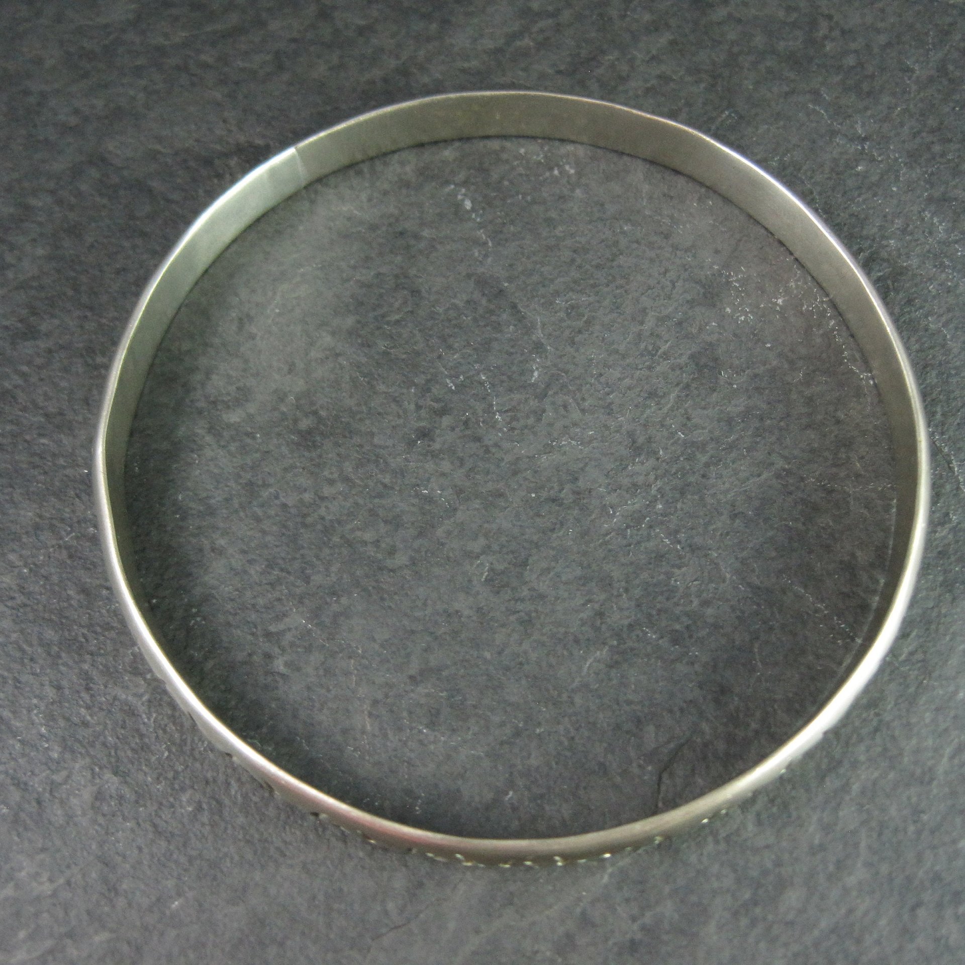 Vintage Mexican Sterling Bangle Bracelet 7.75"