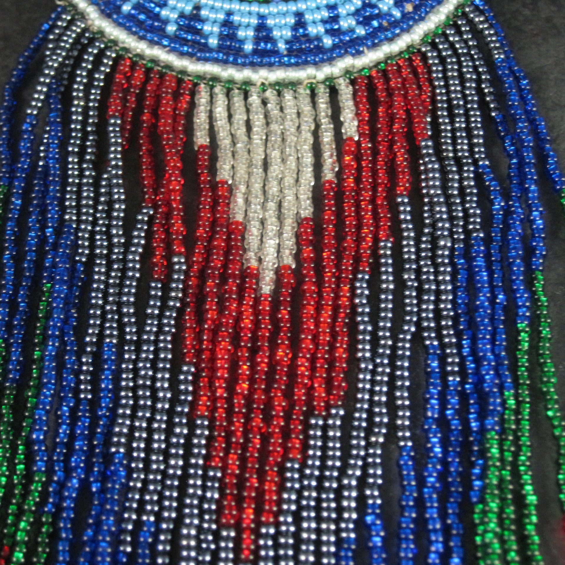 Huge Southwestern 13" Beaded Rosette Hair Clip Barrette Regalia