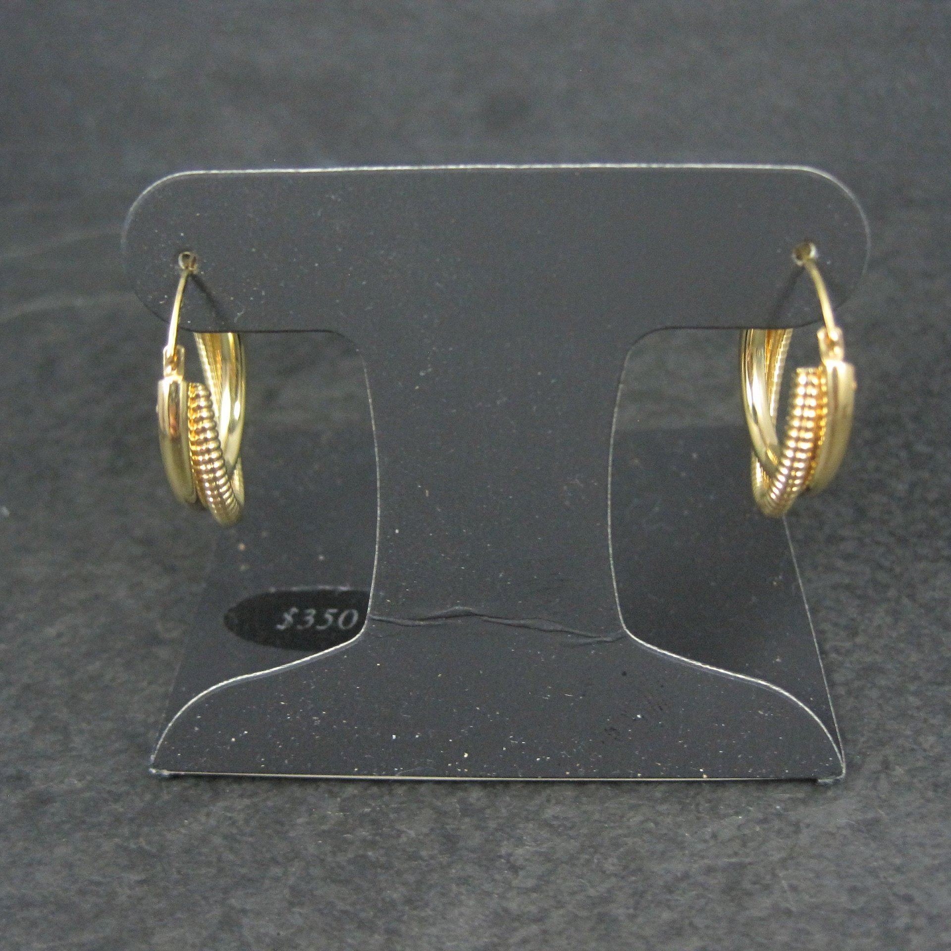 14K Latchback Diamond Hoop Earrings