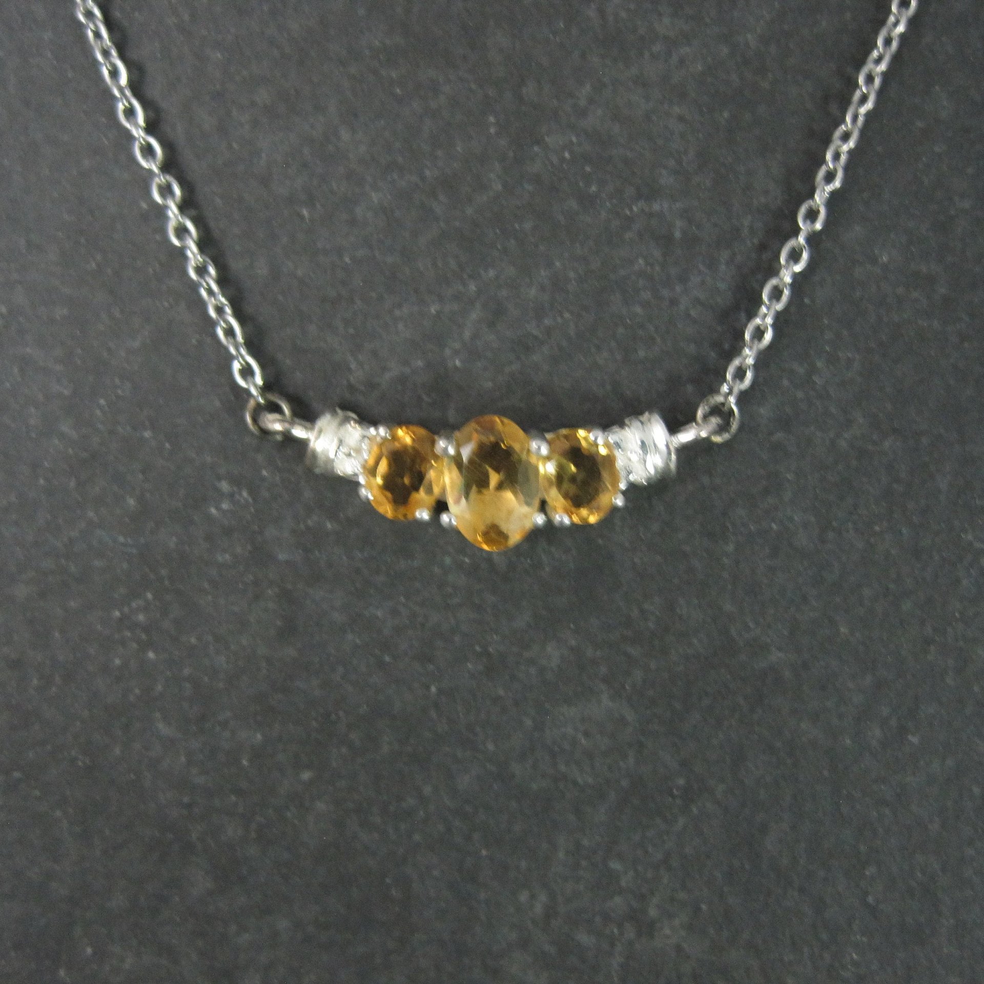 Sterling Citrine Necklace Chuck Clemency *For Repair