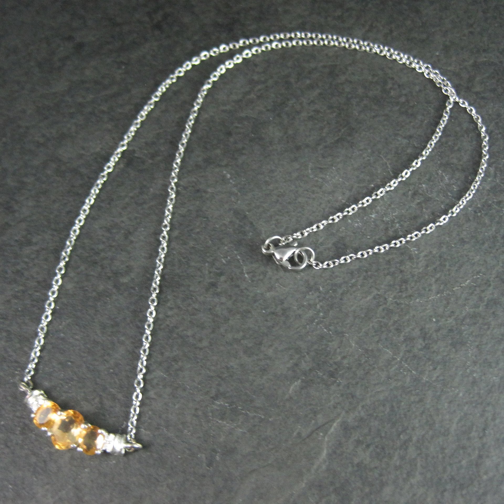 Sterling Citrine Necklace Chuck Clemency *For Repair