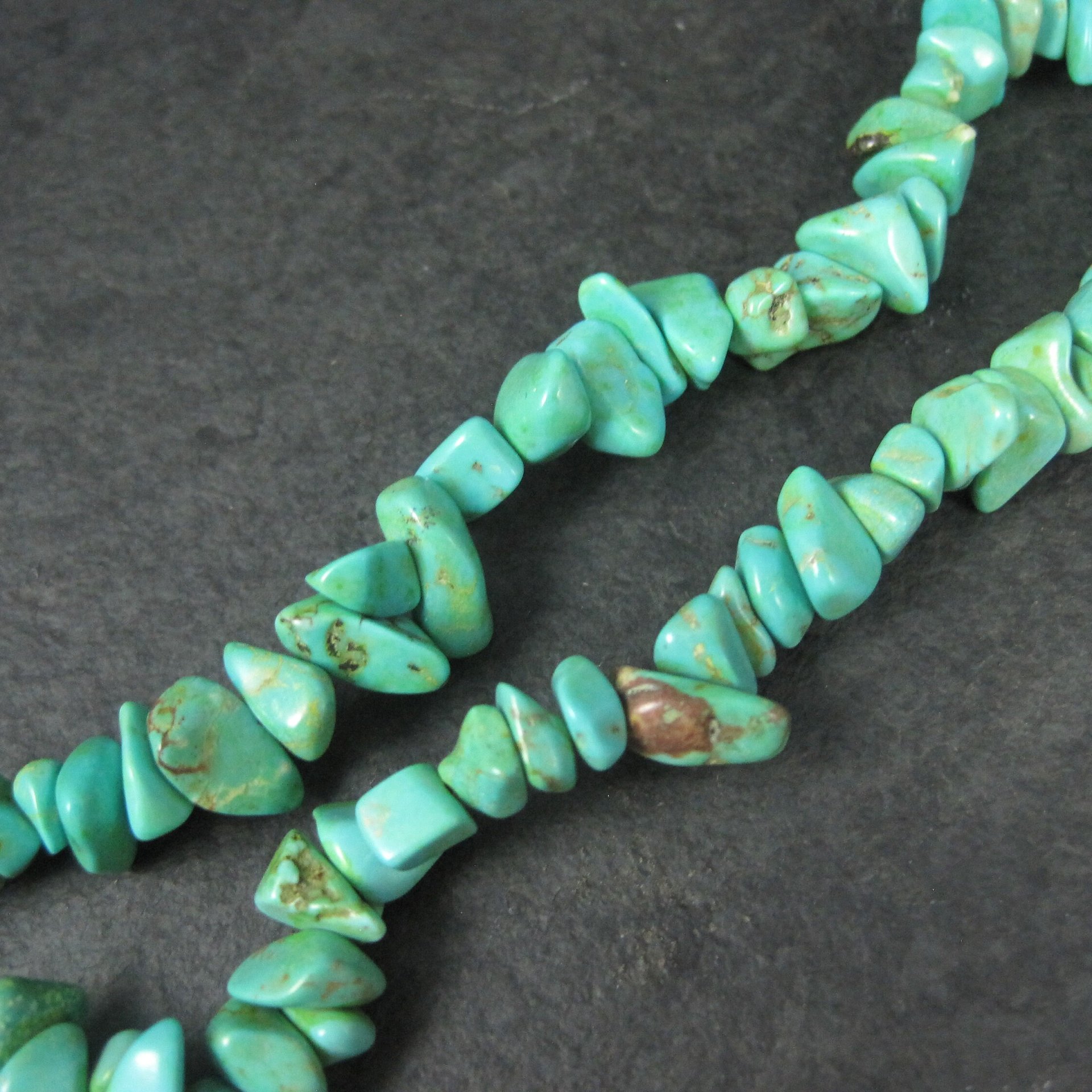 Turquoise Howlite Nugget Beads 16" Strand