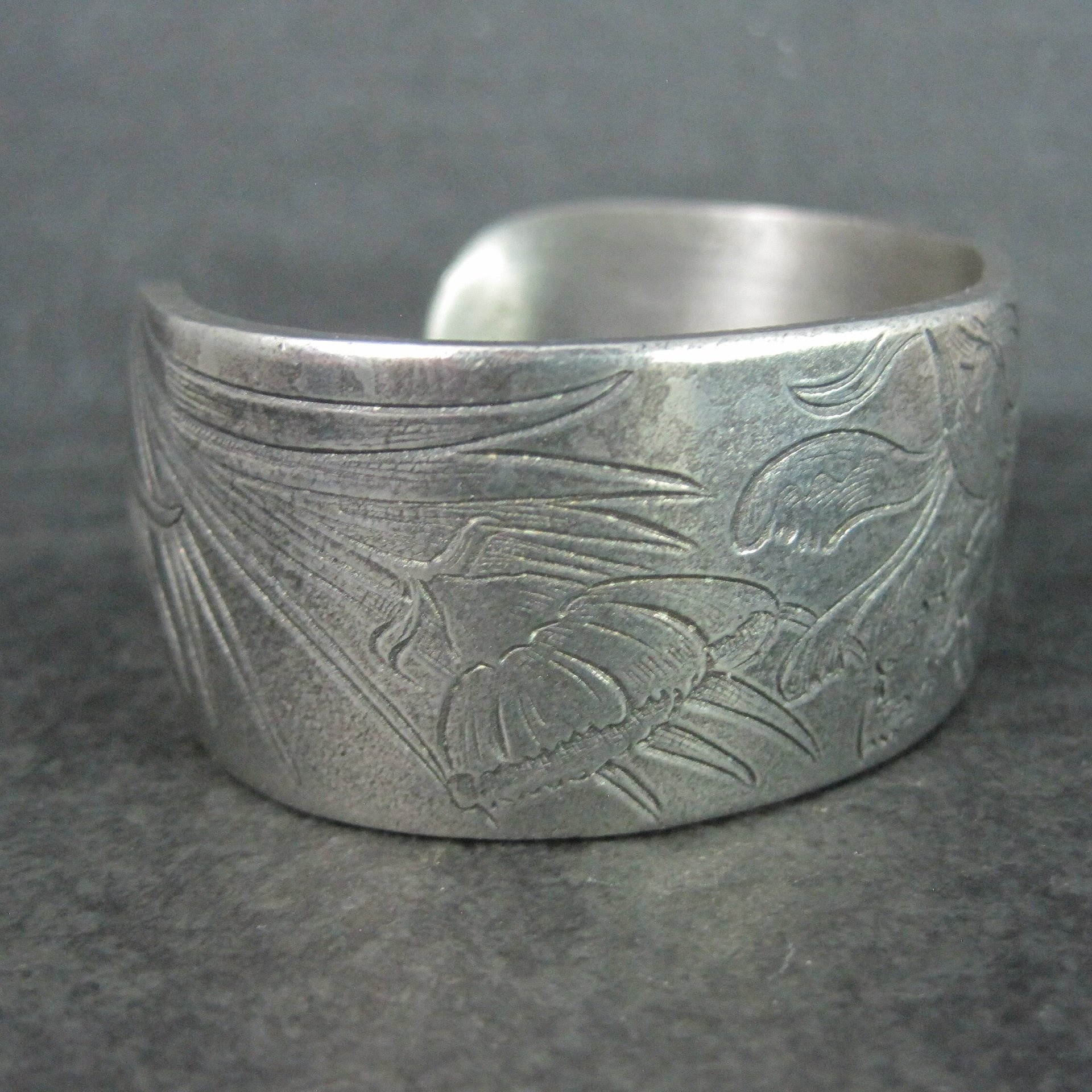 January Birthday Cuff Bracelet Salisbury Pewter 6.5 Inches