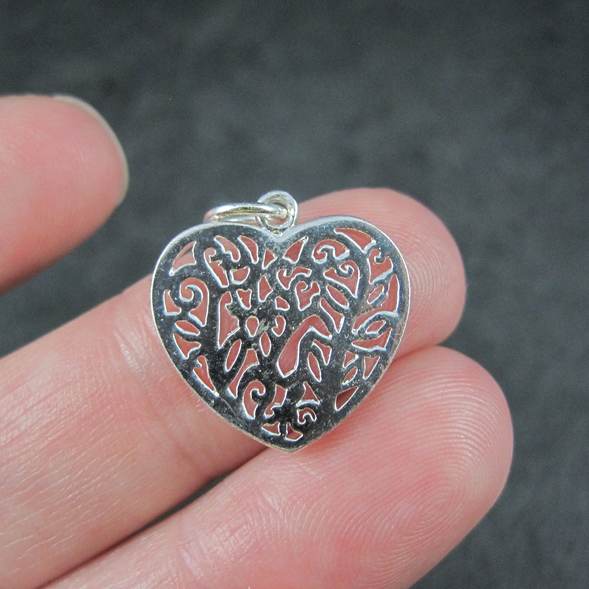 Silver Plated Heart Charm