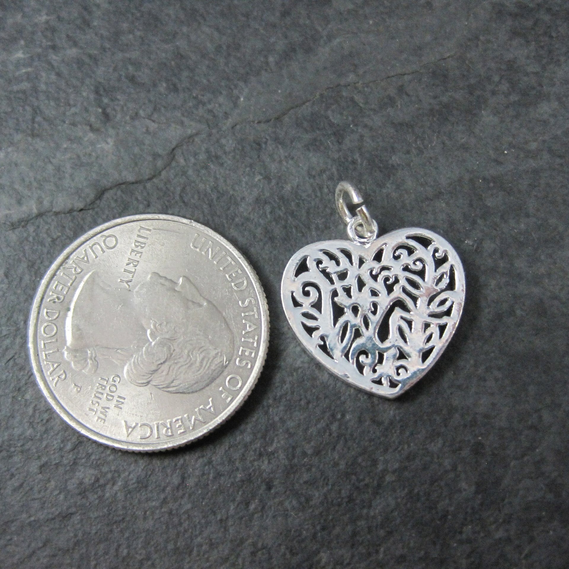 Silver Plated Heart Charm