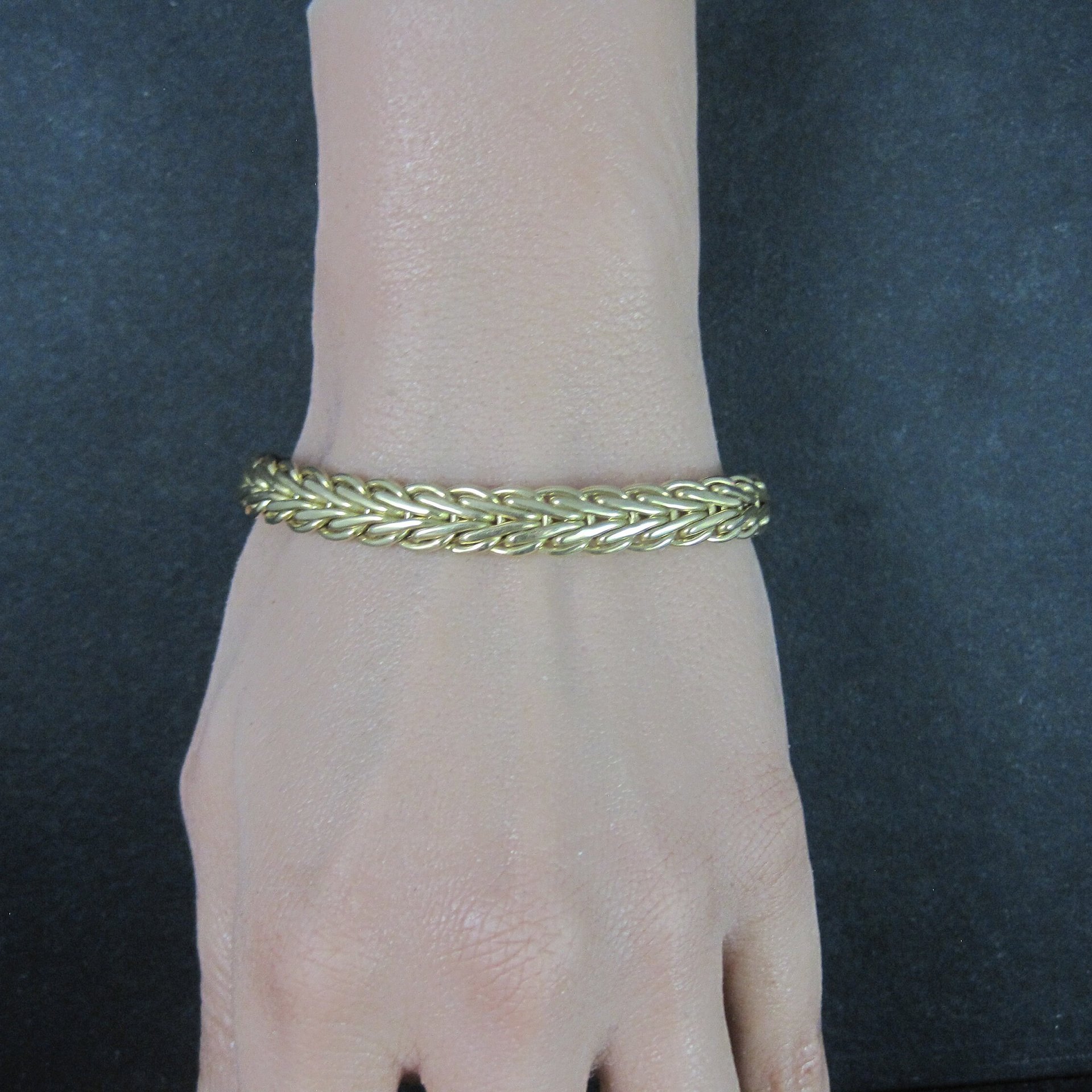 Vintage Italian 14K Diamond Bracelet 7.5 Inches