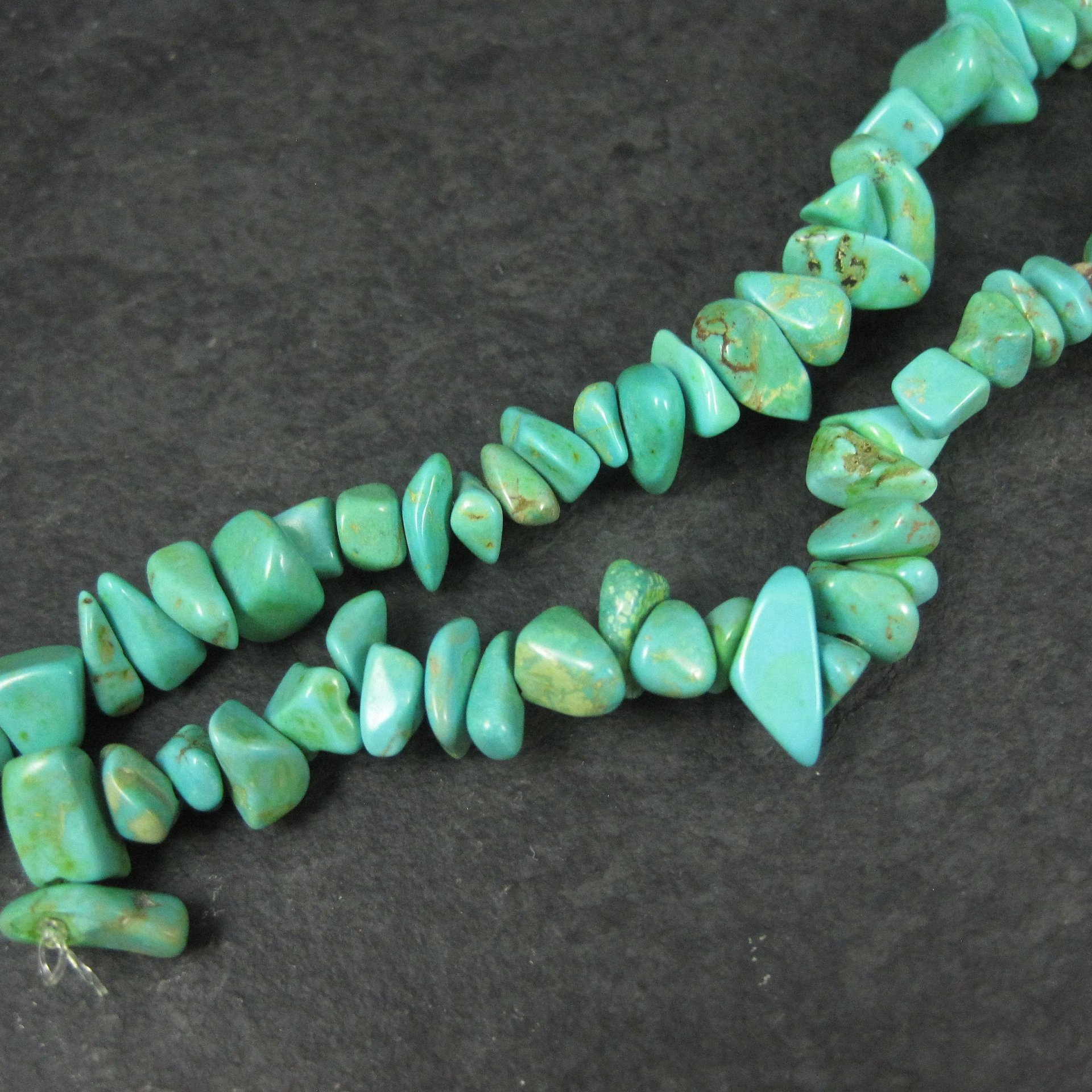 Turquoise Howlite Nugget Beads 16" Strand