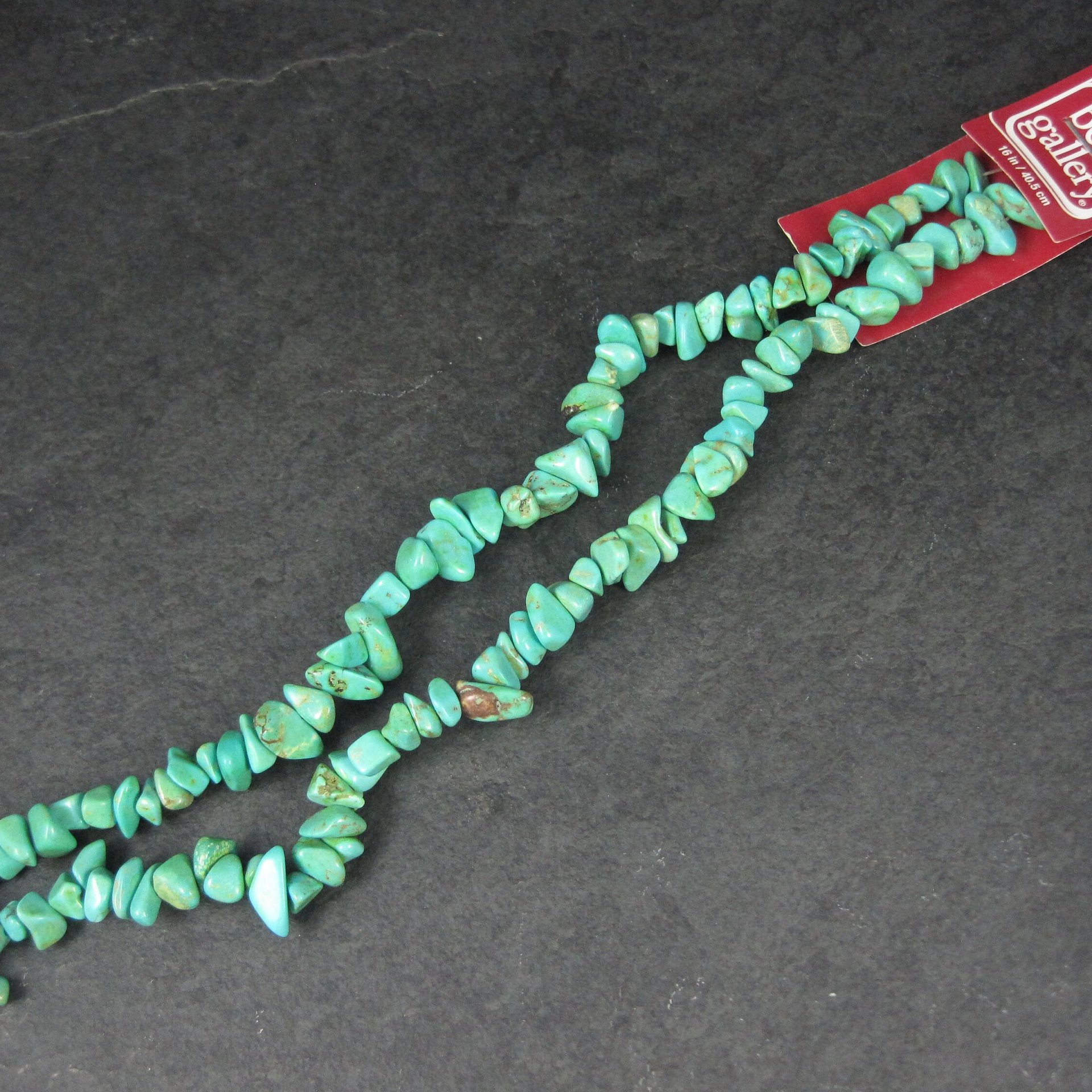 Turquoise Howlite Nugget Beads 16" Strand