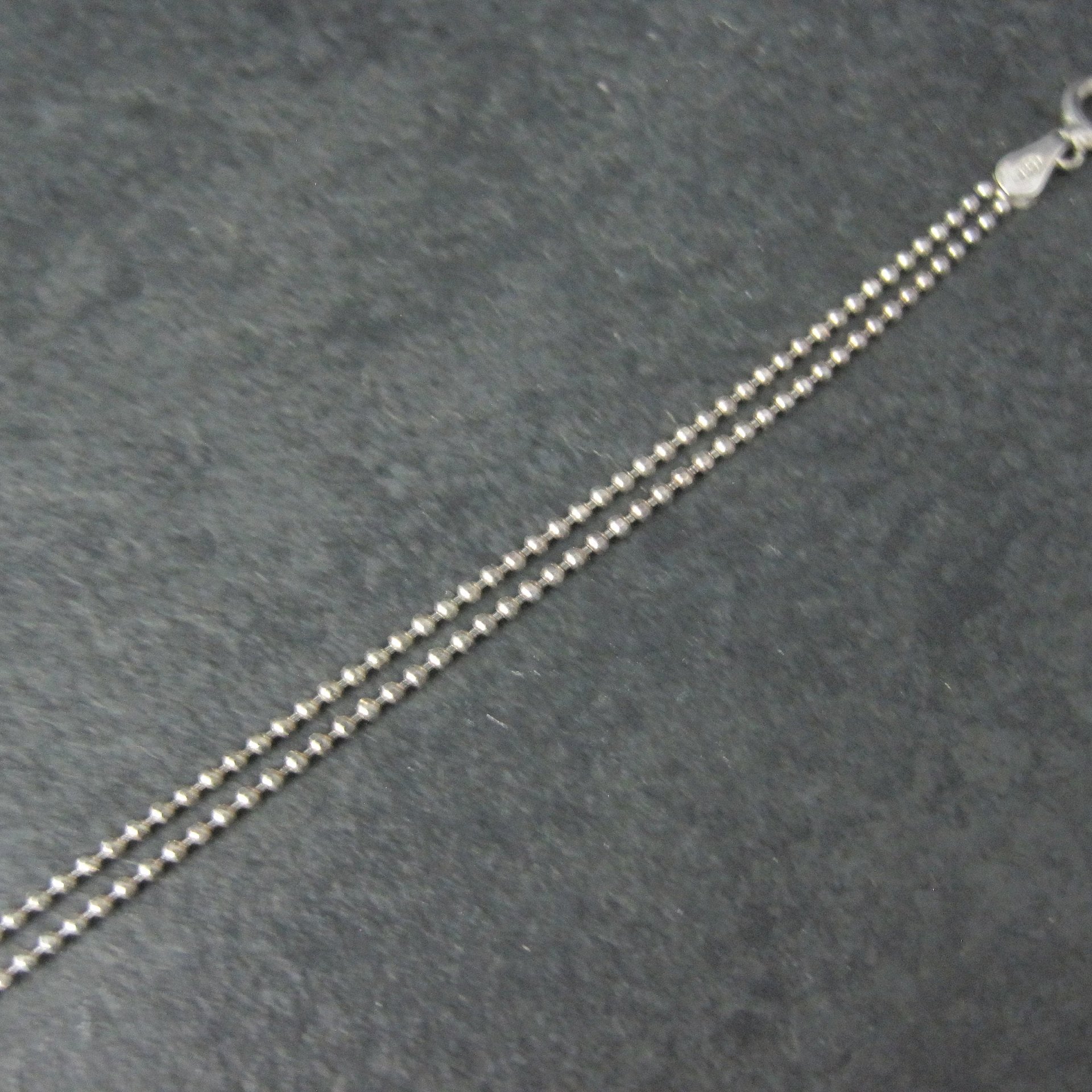 Dainty Italian Sterling 2 Strand Ankle Bracelet 9-10"