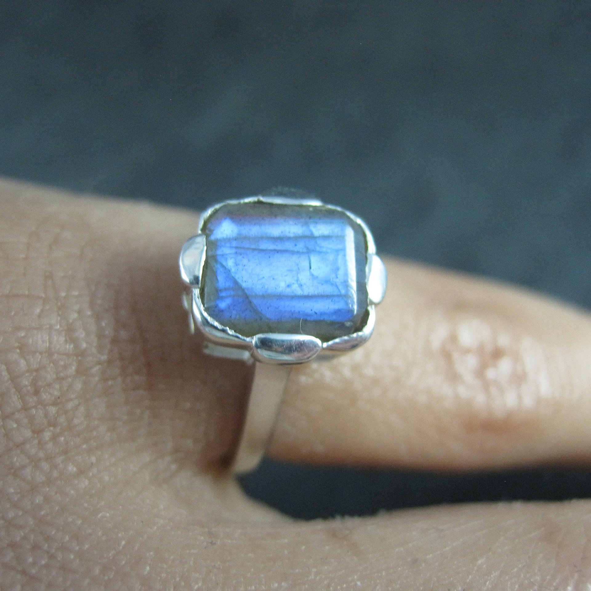 Vintage Sterling Labradorite Ring Size 5