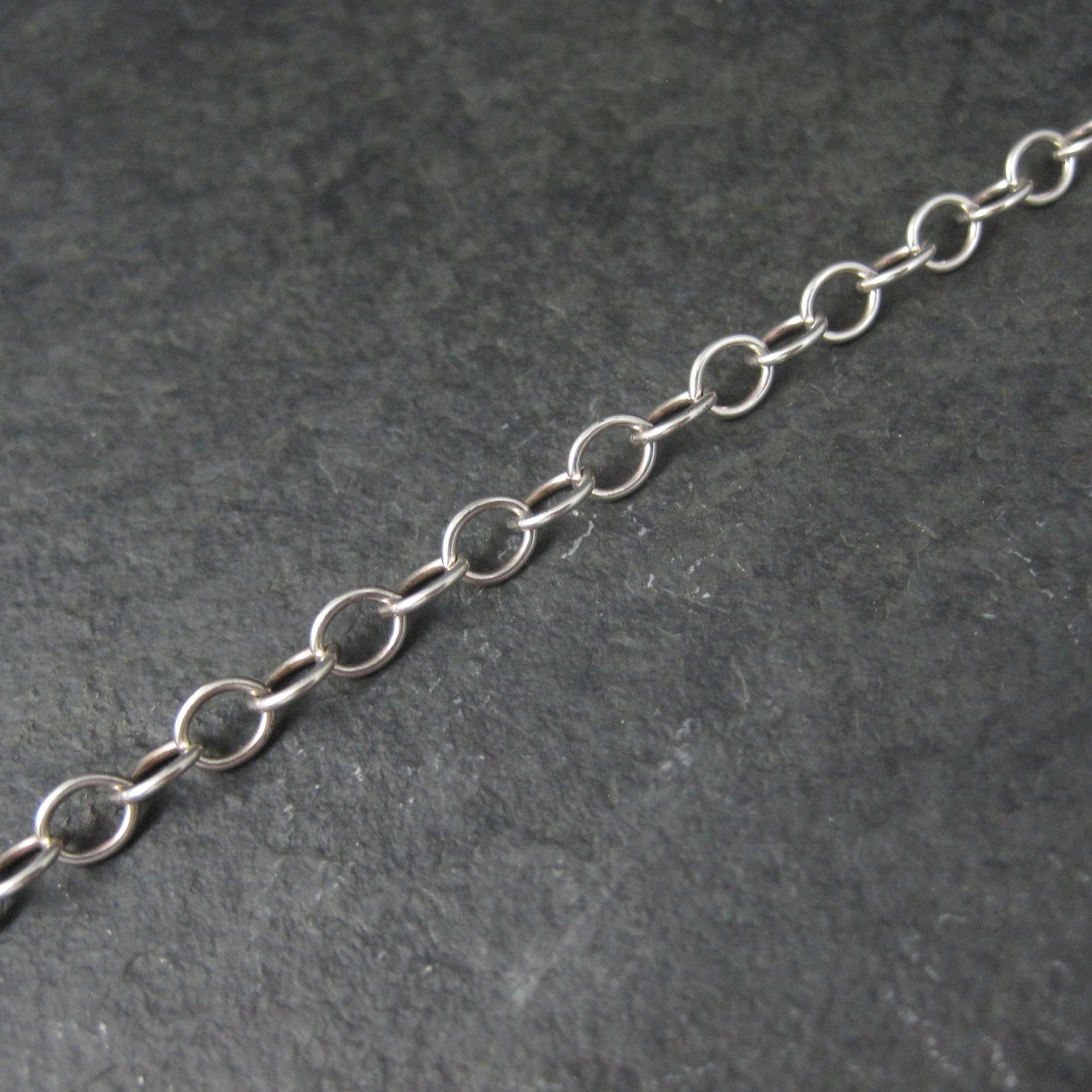 Vintage Sterling 4mm Chain Bracelet 7.25 Inches