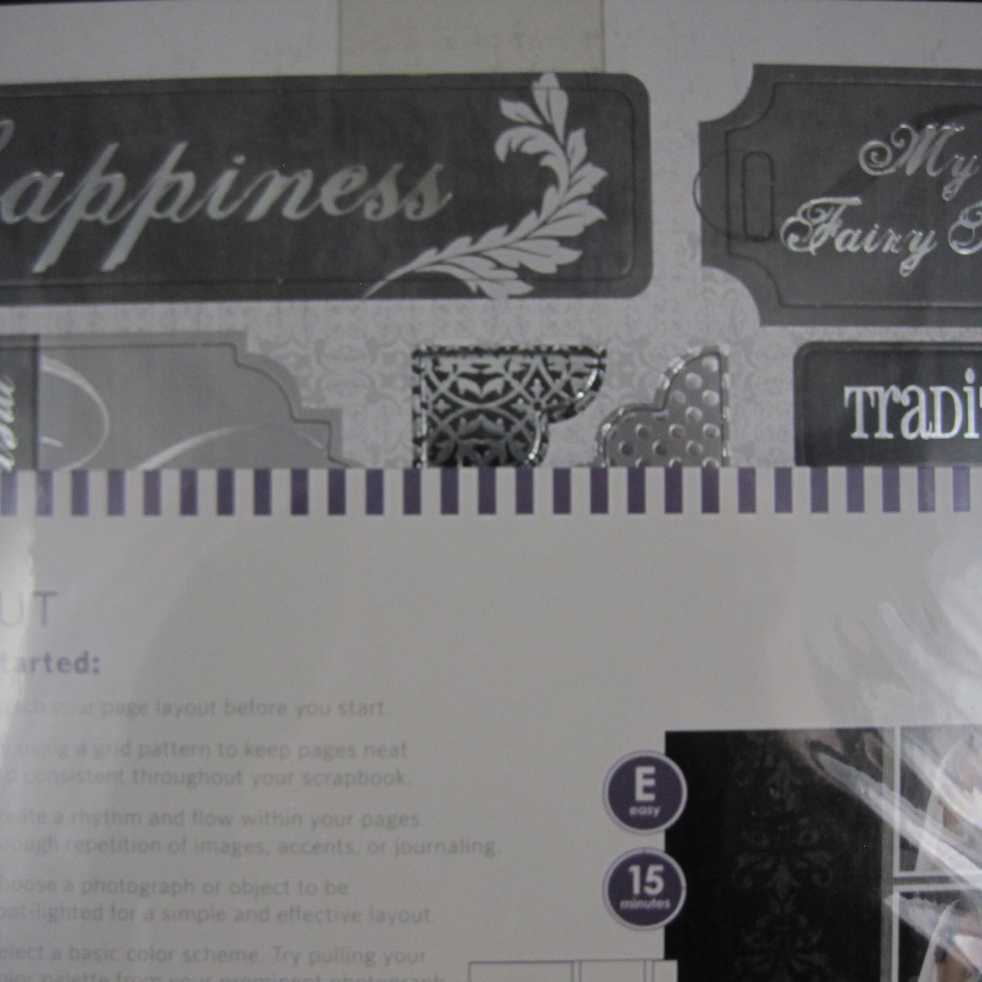 Black Silver White Wedding Foil Chipboard Accents Scrapbooking