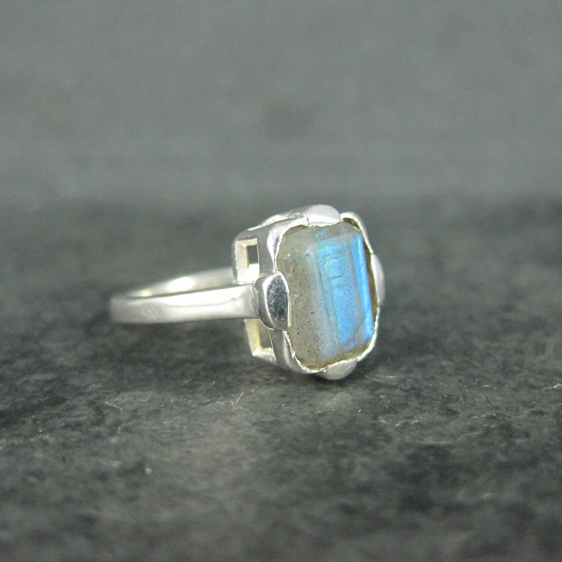 Vintage Sterling Labradorite Ring Size 5