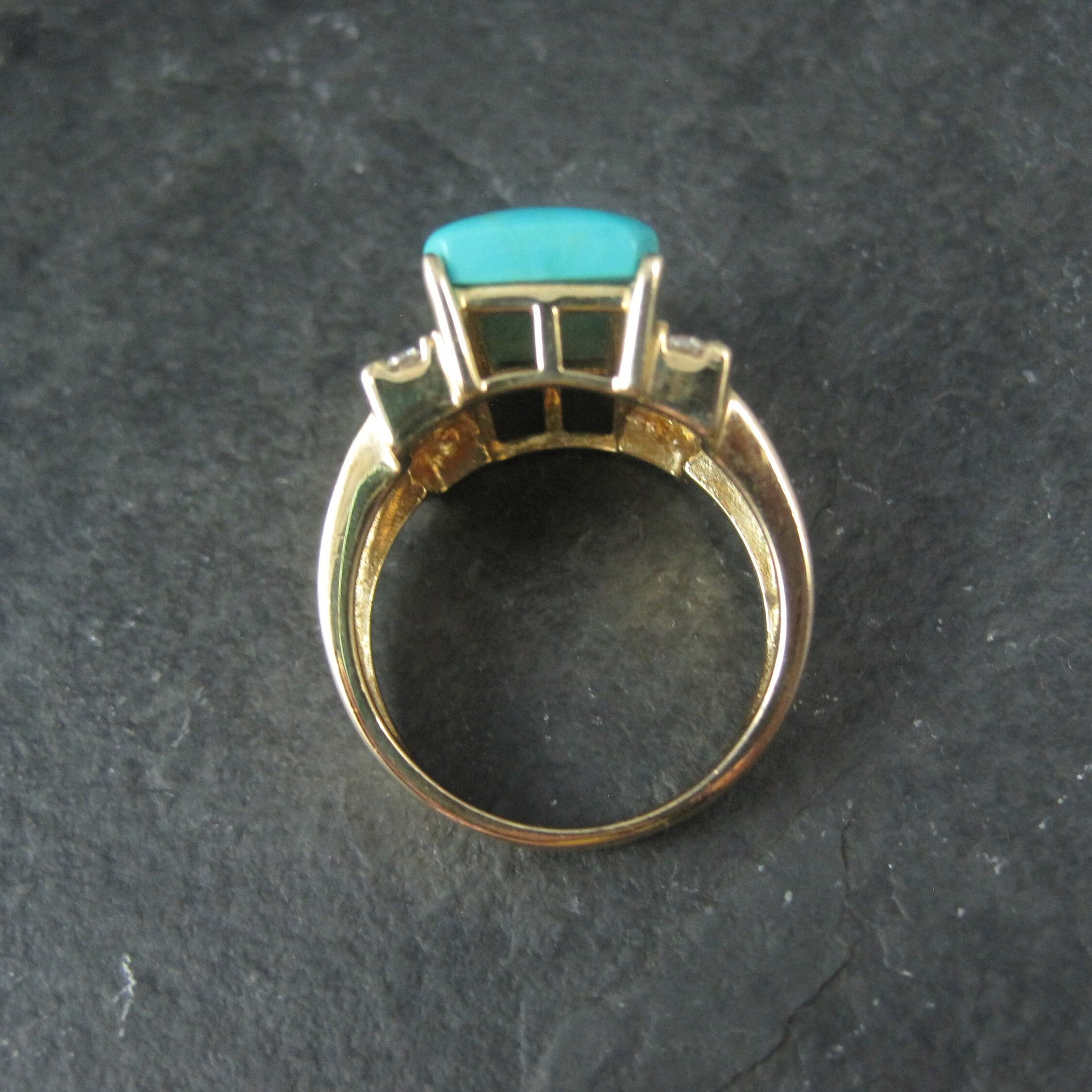 Ross Simons Vermeil Sterling Turquoise Ring Size 8