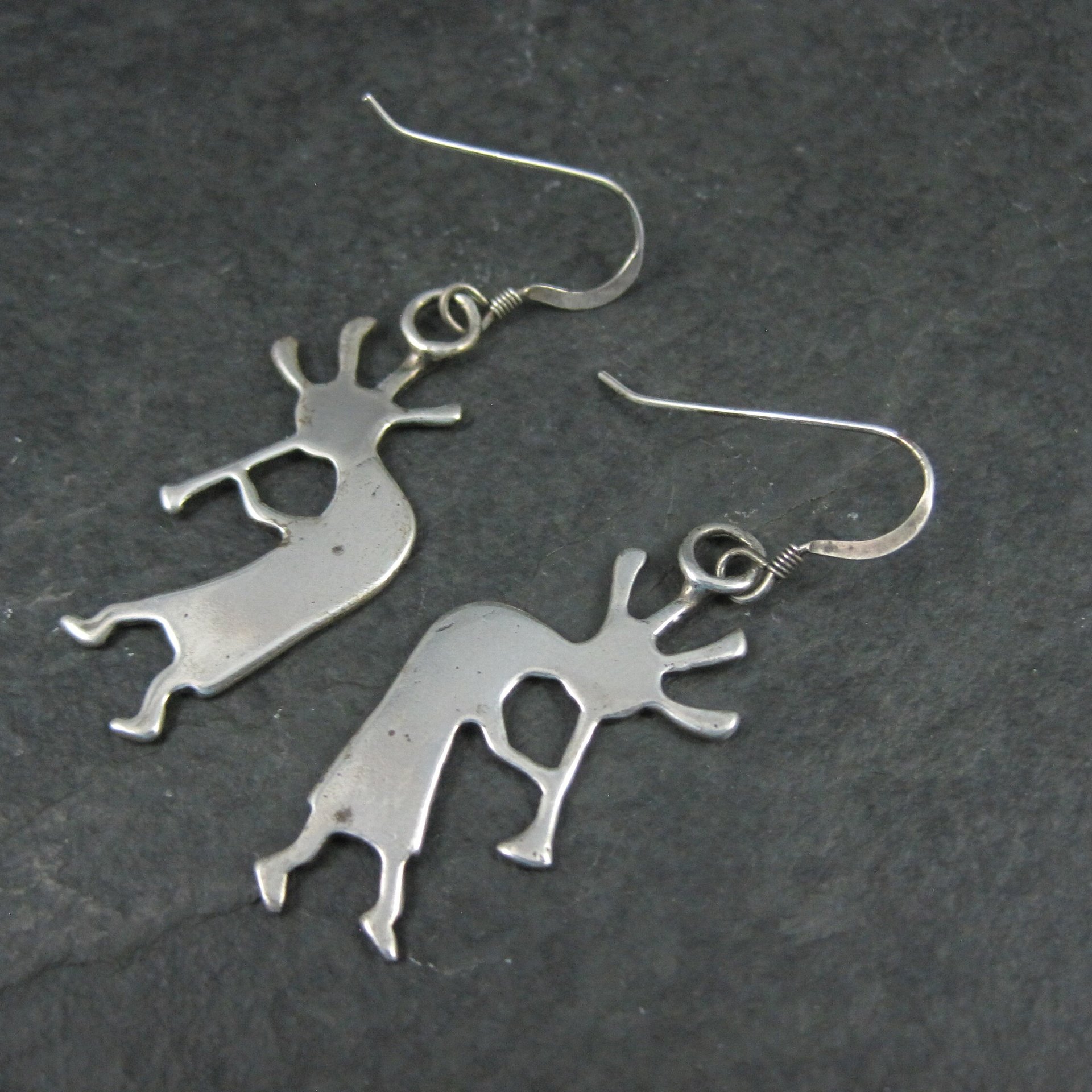 Vintage Sterling Kokopelli Earrings