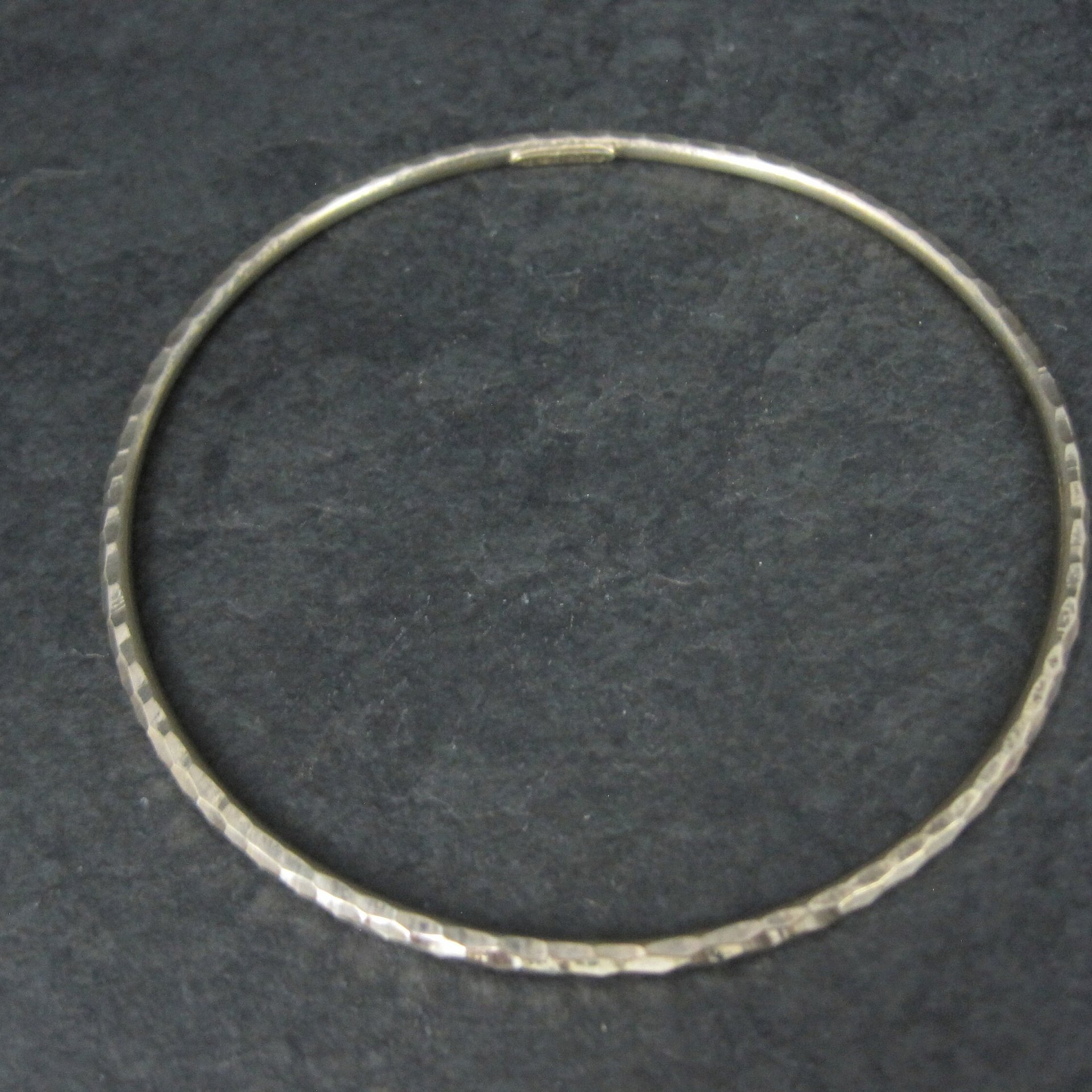 Dainty 2mm Gold Vermeil Bangle Bracelet 8 Inches