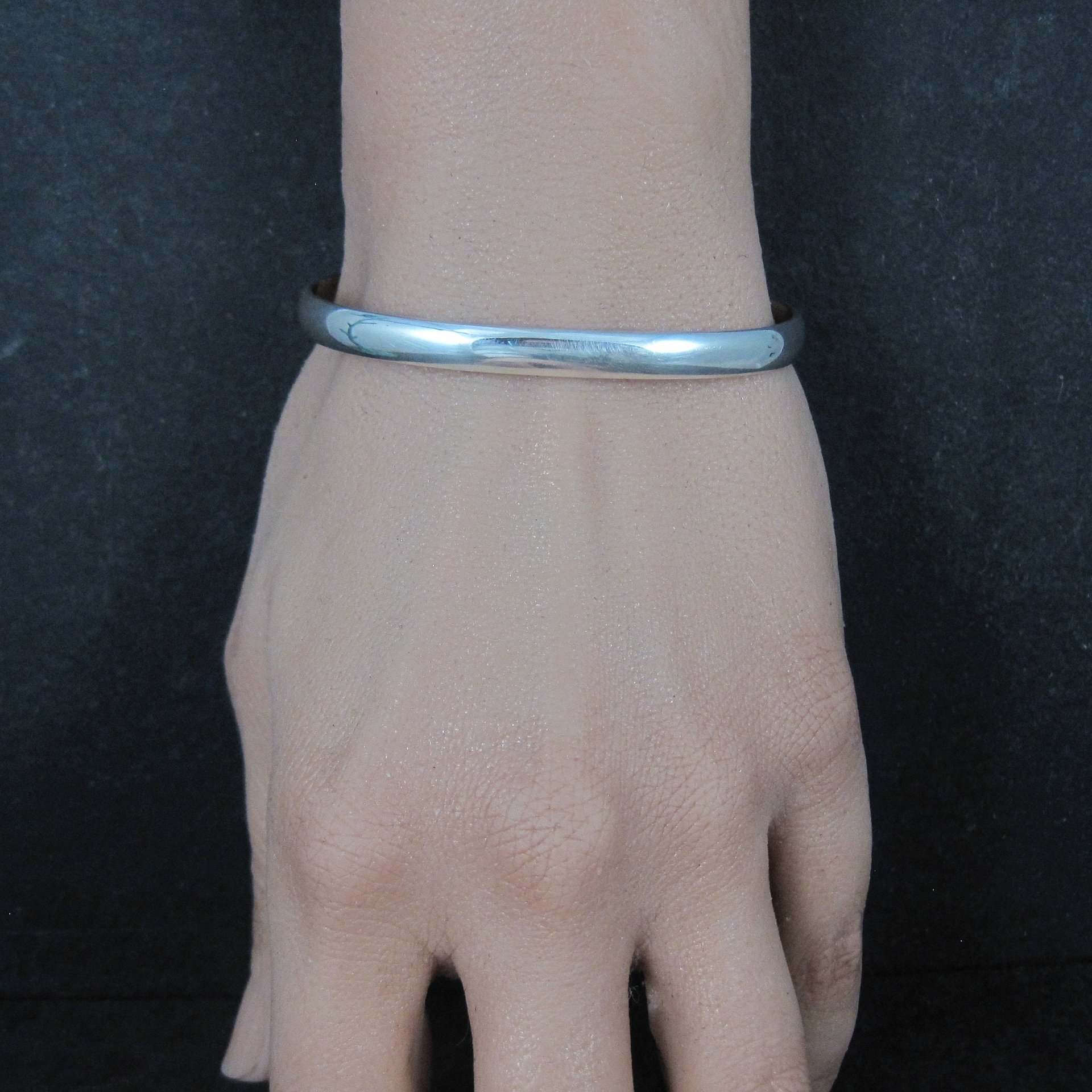 Simple Navajo Sterling 5mm Cuff Bracelet 6.25 Inches