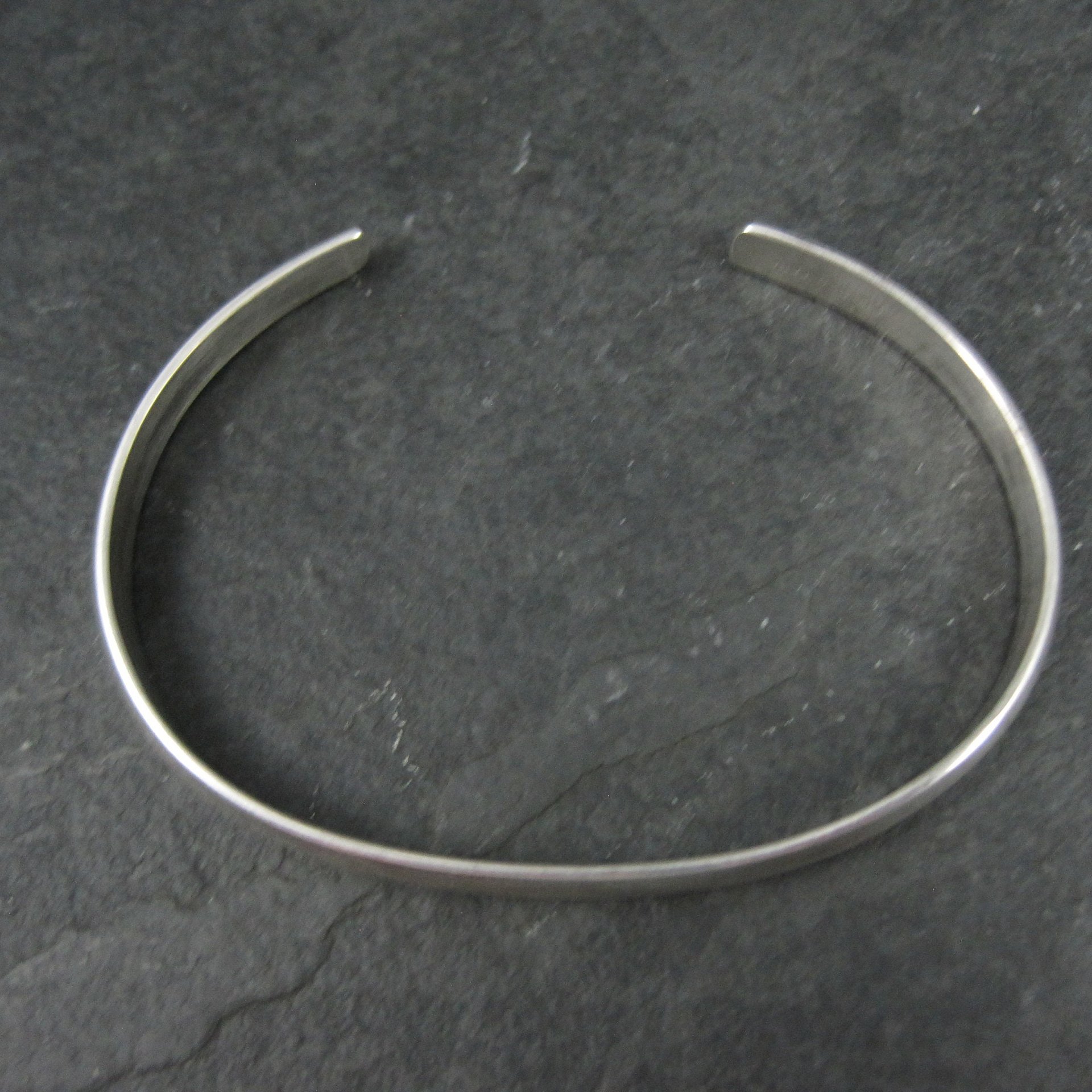 Simple Navajo Sterling 5mm Cuff Bracelet 6.25 Inches
