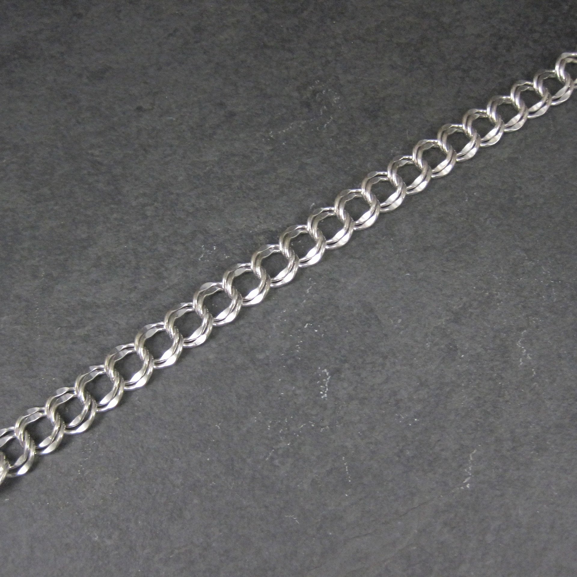 Vintage Sterling Chain Bracelet 7.5 Inches