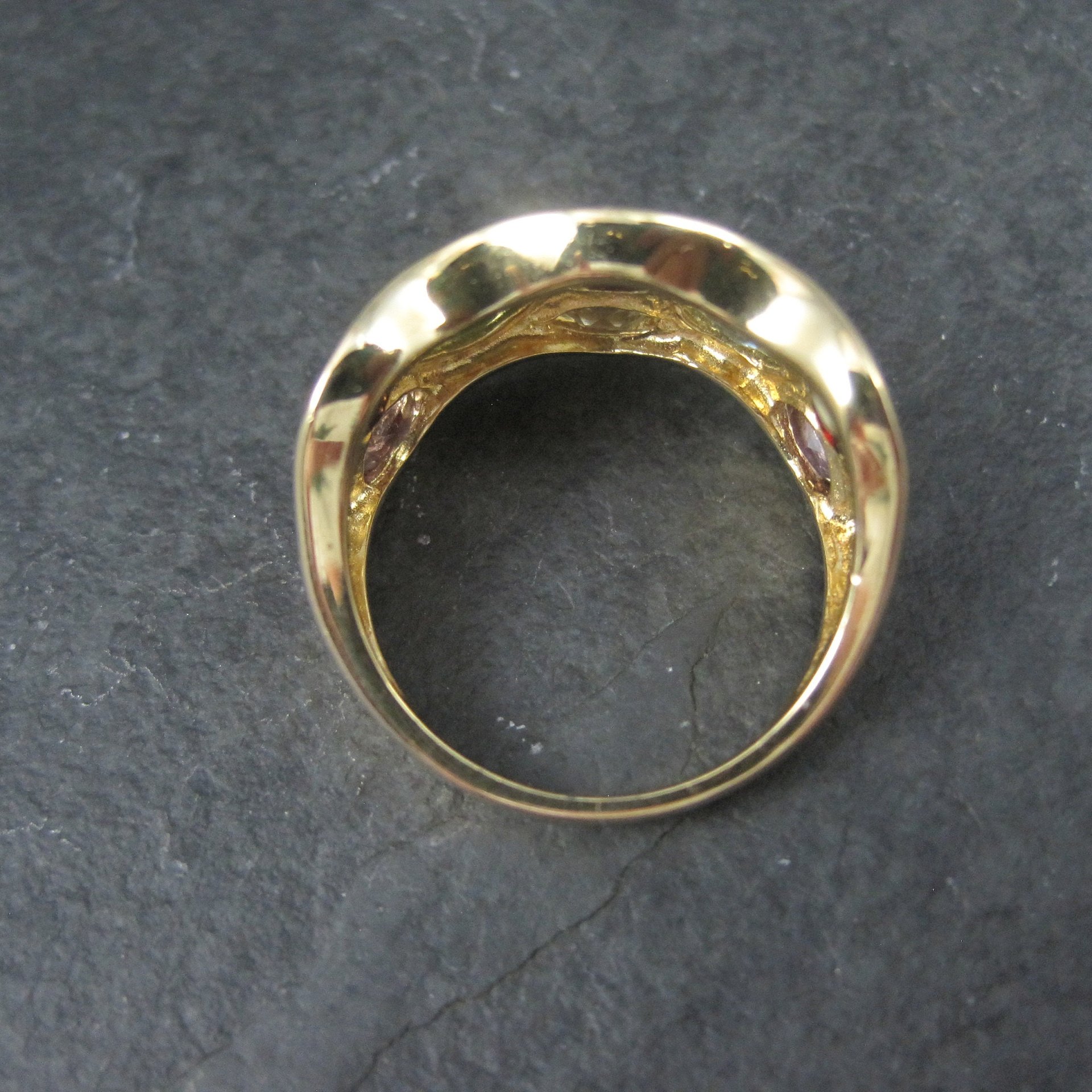 Vintage Vermeil Sterling Gemstone Ring Size 8