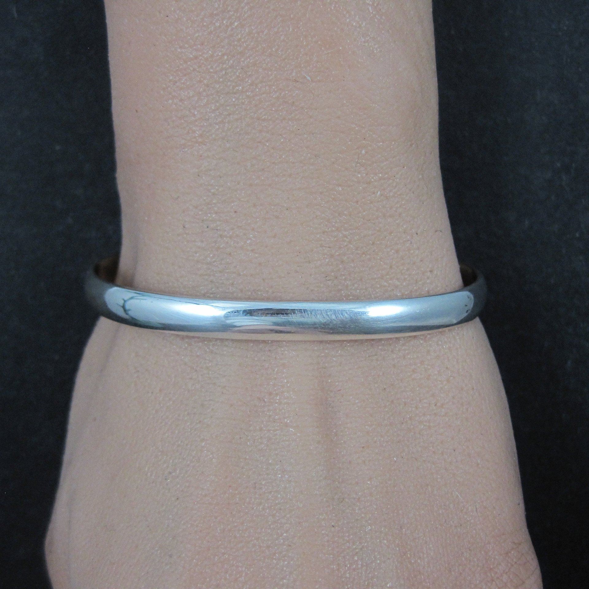 Simple Navajo Sterling 5mm Cuff Bracelet 6.25 Inches