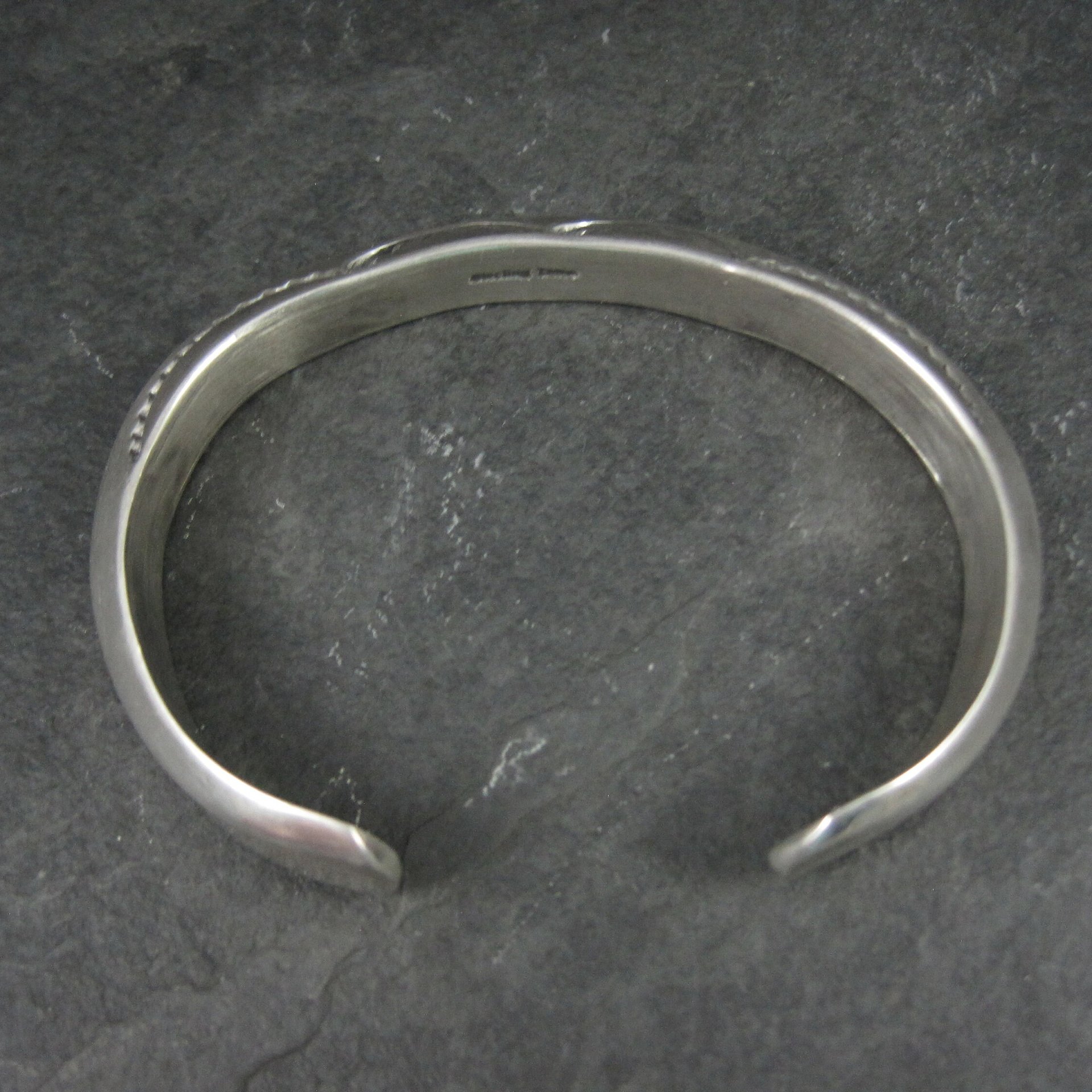 Heavy Navajo Sterling 9mm Carinated Cuff Bracelet 6.5 Inches