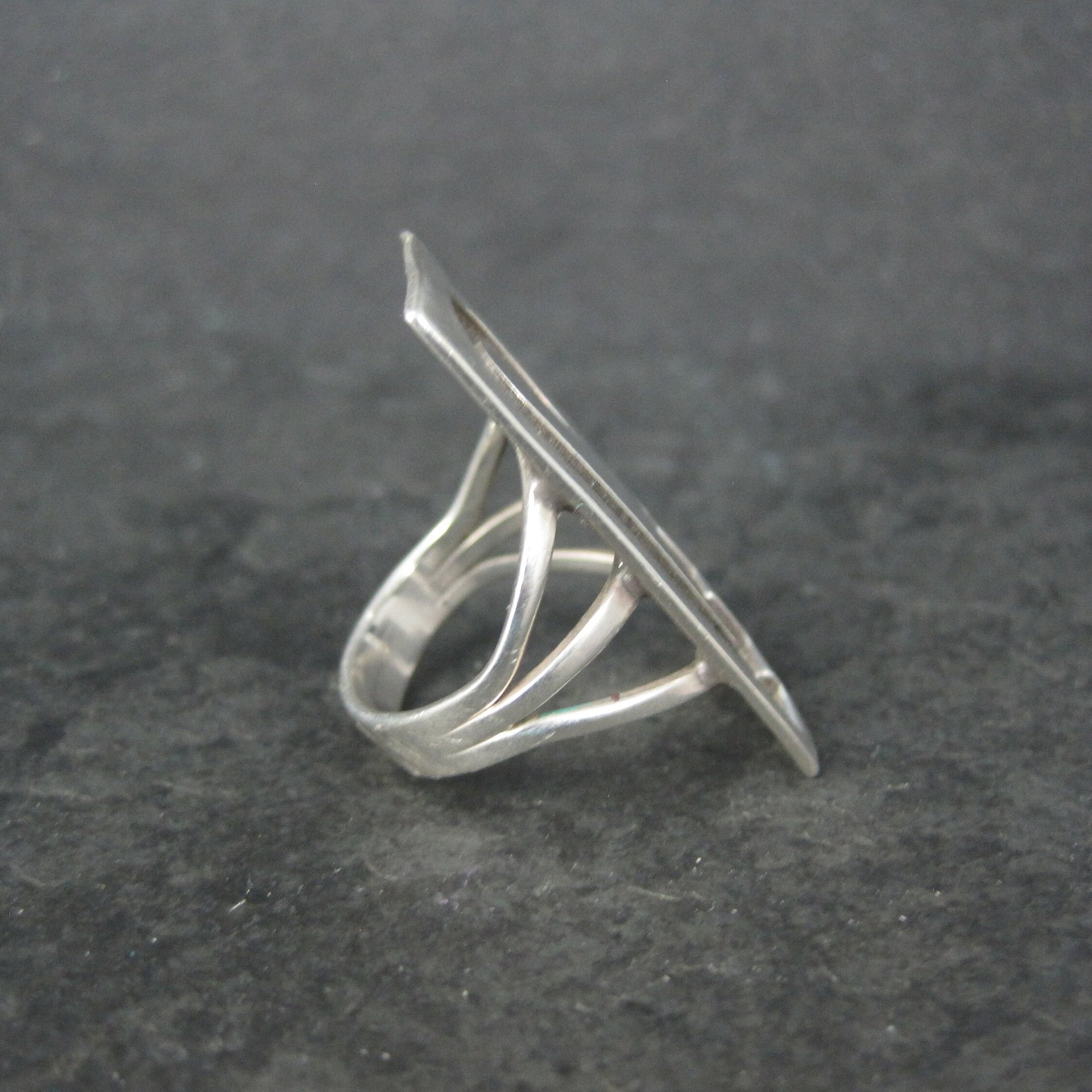 Long Southwestern Hopi Sterling Ring Size 7