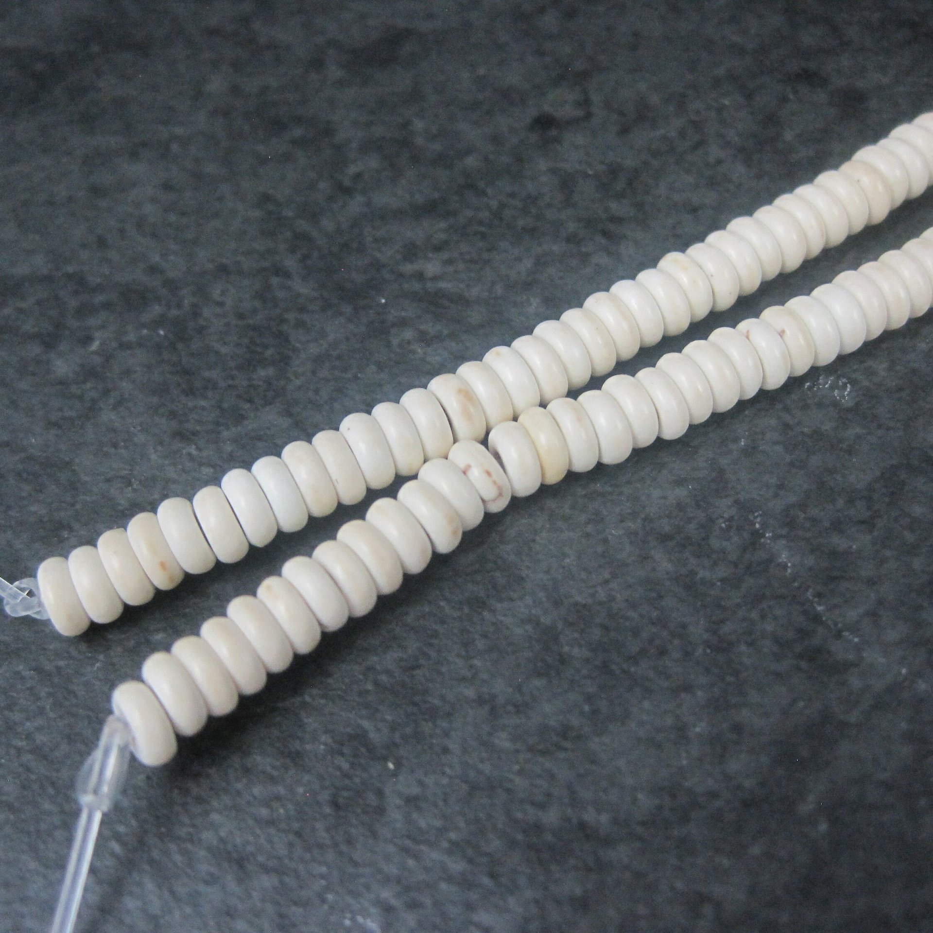 Reconstituted Stone Beads 2x4mm Rondelle NOS Bead Gallery Strand