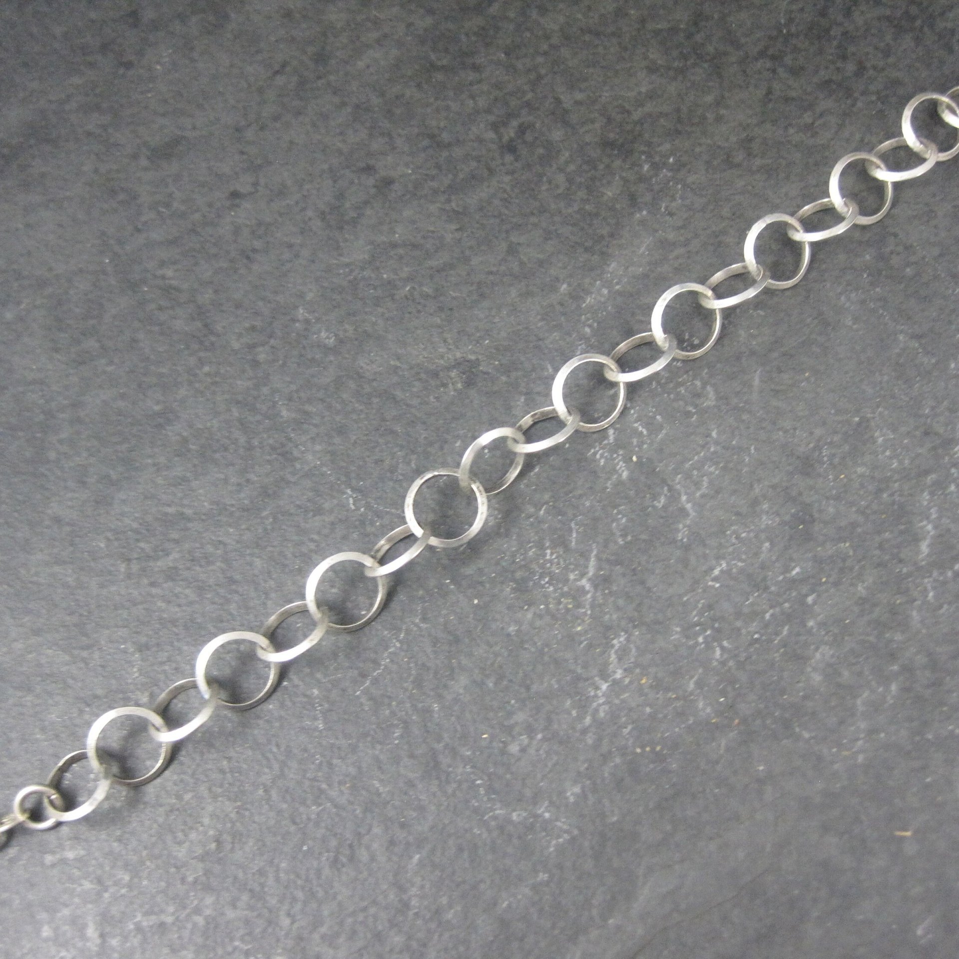 Italian Sterling Circle Link Bracelet 7.5 Inches Vintage Vintage by Reed