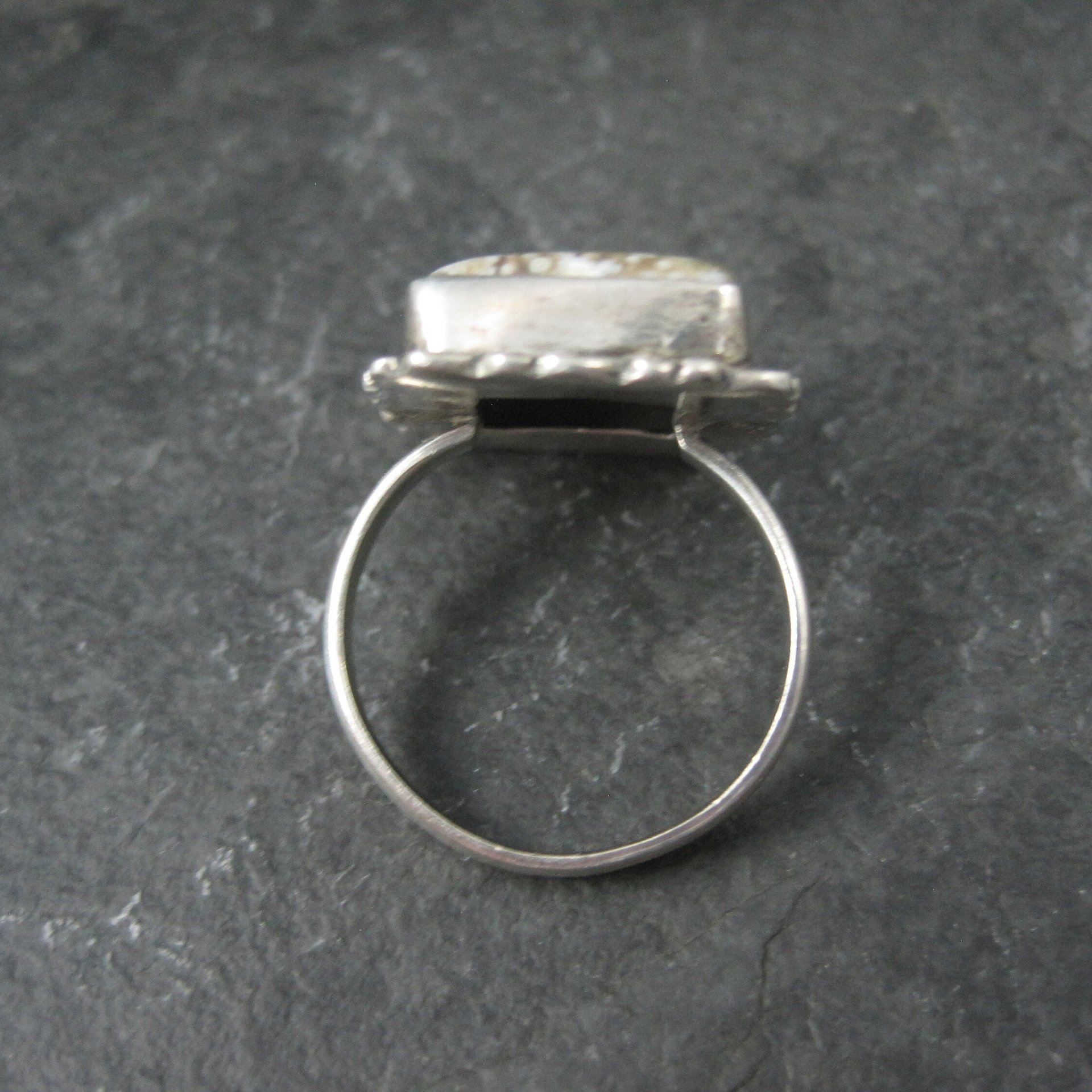 Vintage Sterling Jasper Ring Size 8