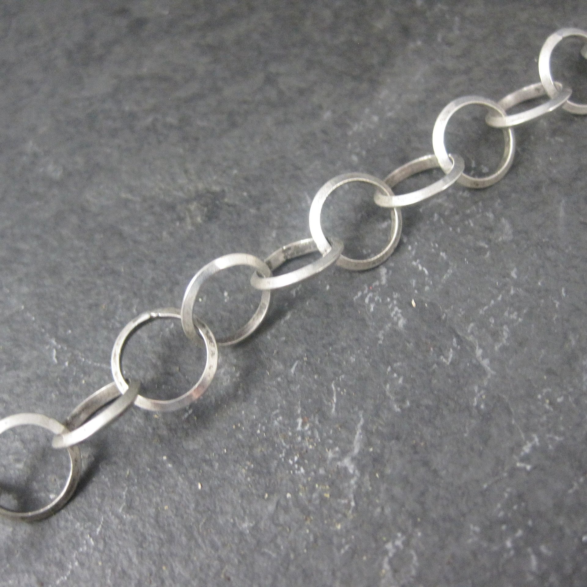 Italian Sterling Circle Link Bracelet 7.5 Inches Vintage Vintage by Reed