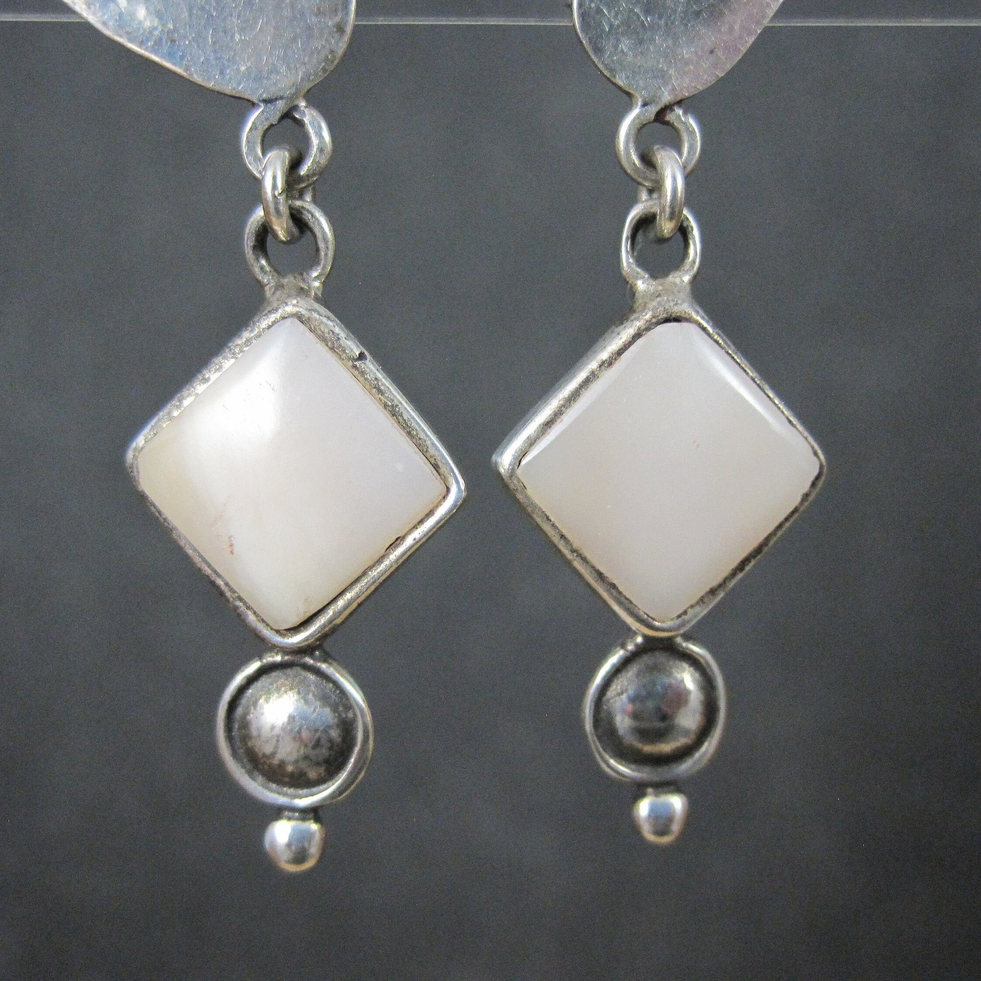 Vintage Sterling Quartz Earrings
