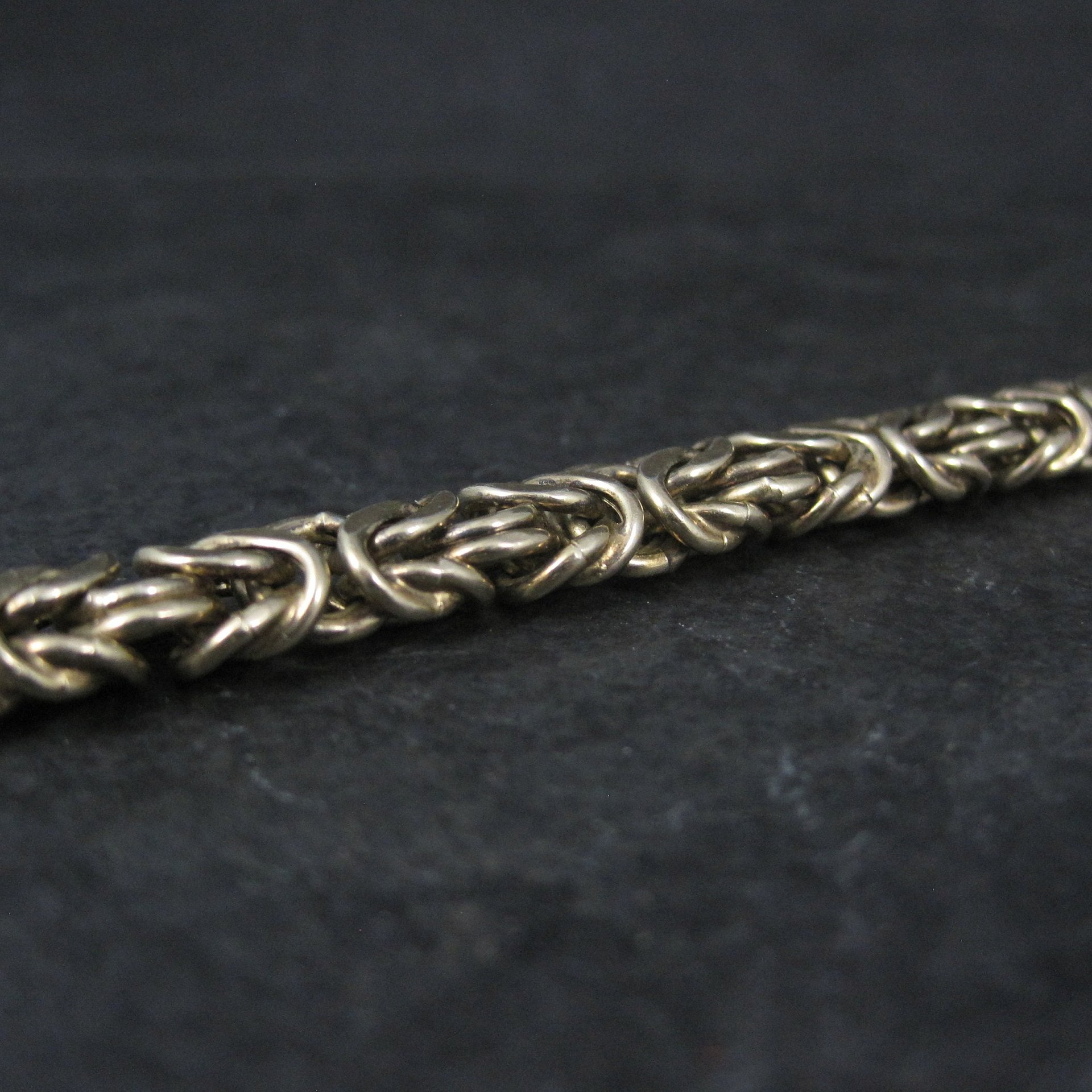 Estate Vermeil Sterling Byzantine Bracelet 8 Inches