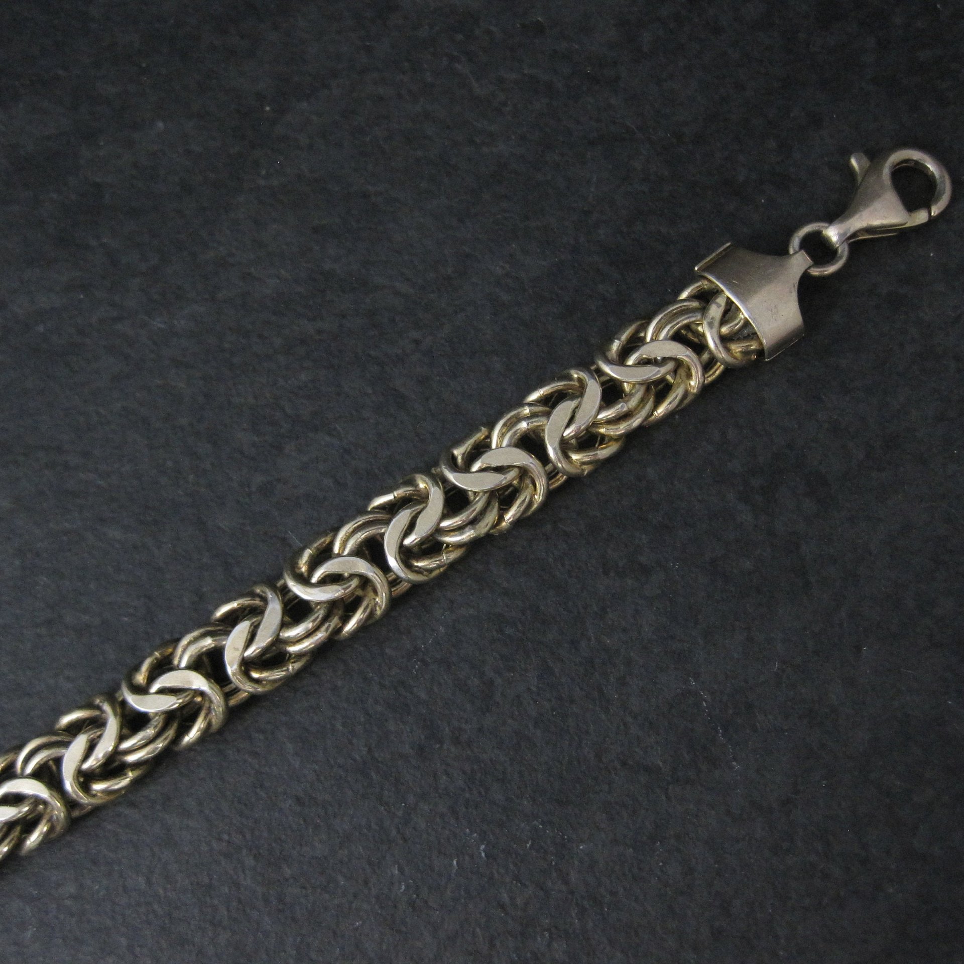 Estate Vermeil Sterling Byzantine Bracelet 8 Inches