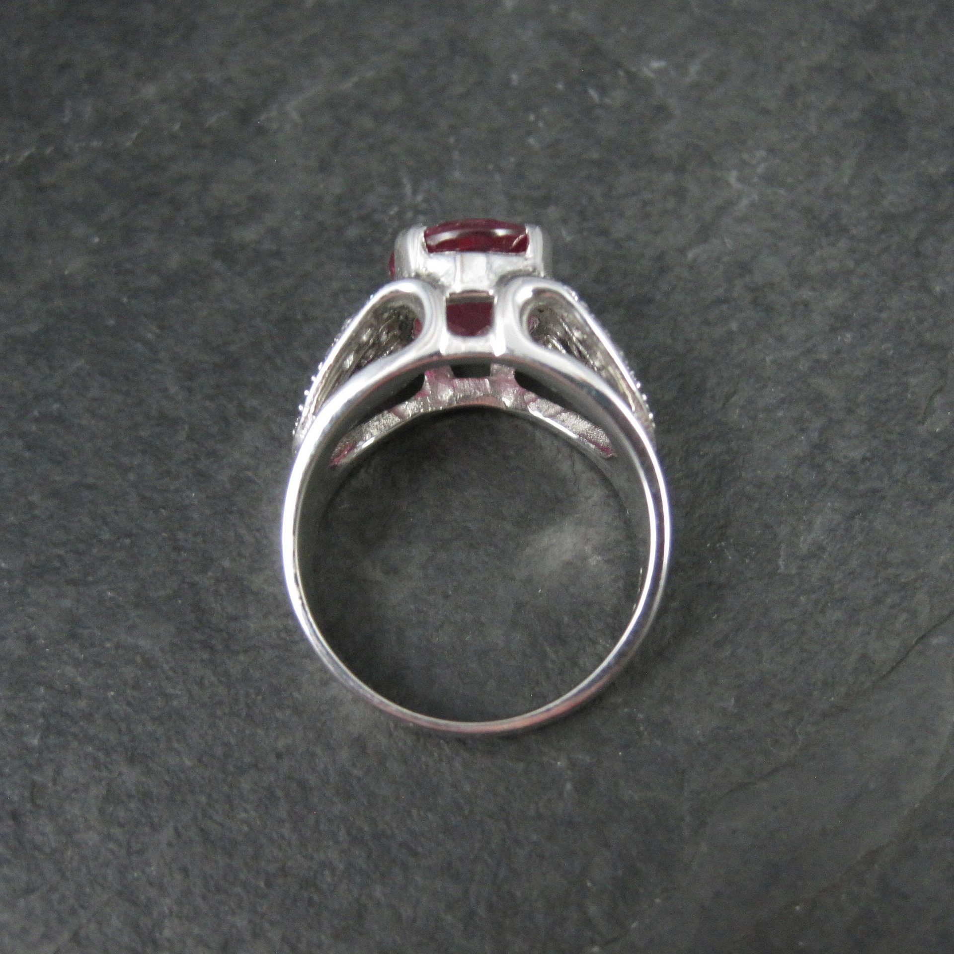 Estate Sterling Pink Sapphire Ring Size 6.5