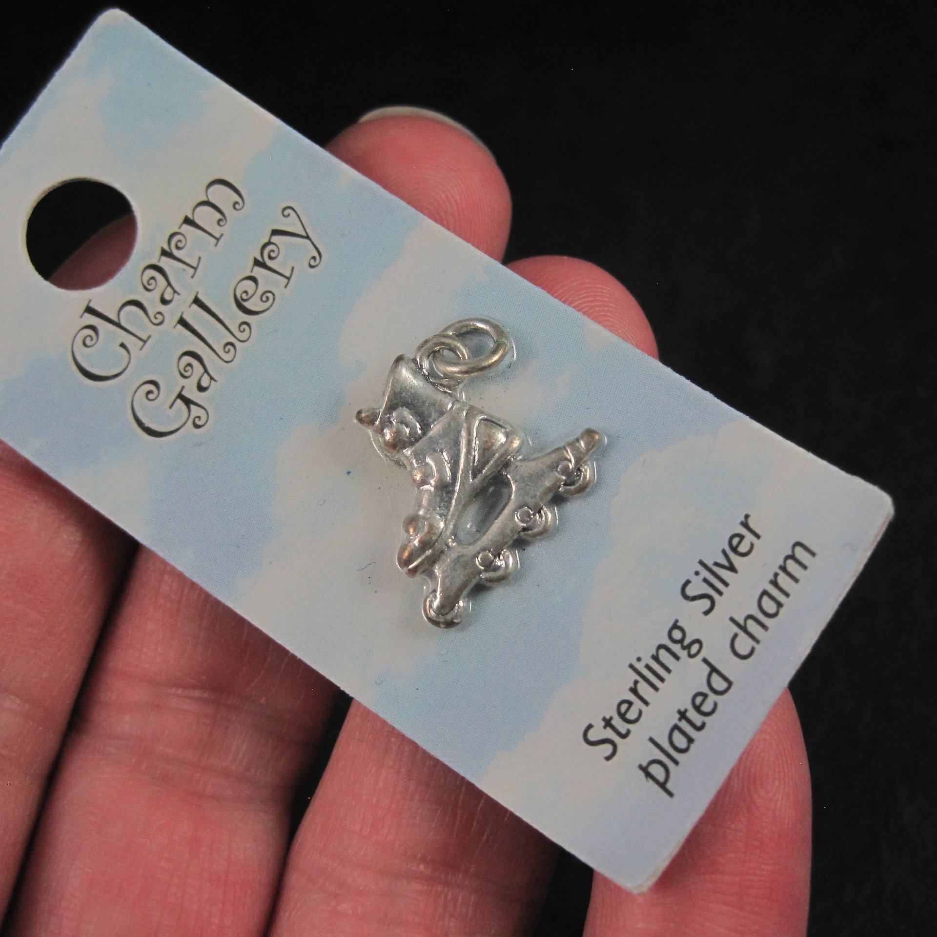 Silver Plated Roller Blade Charm