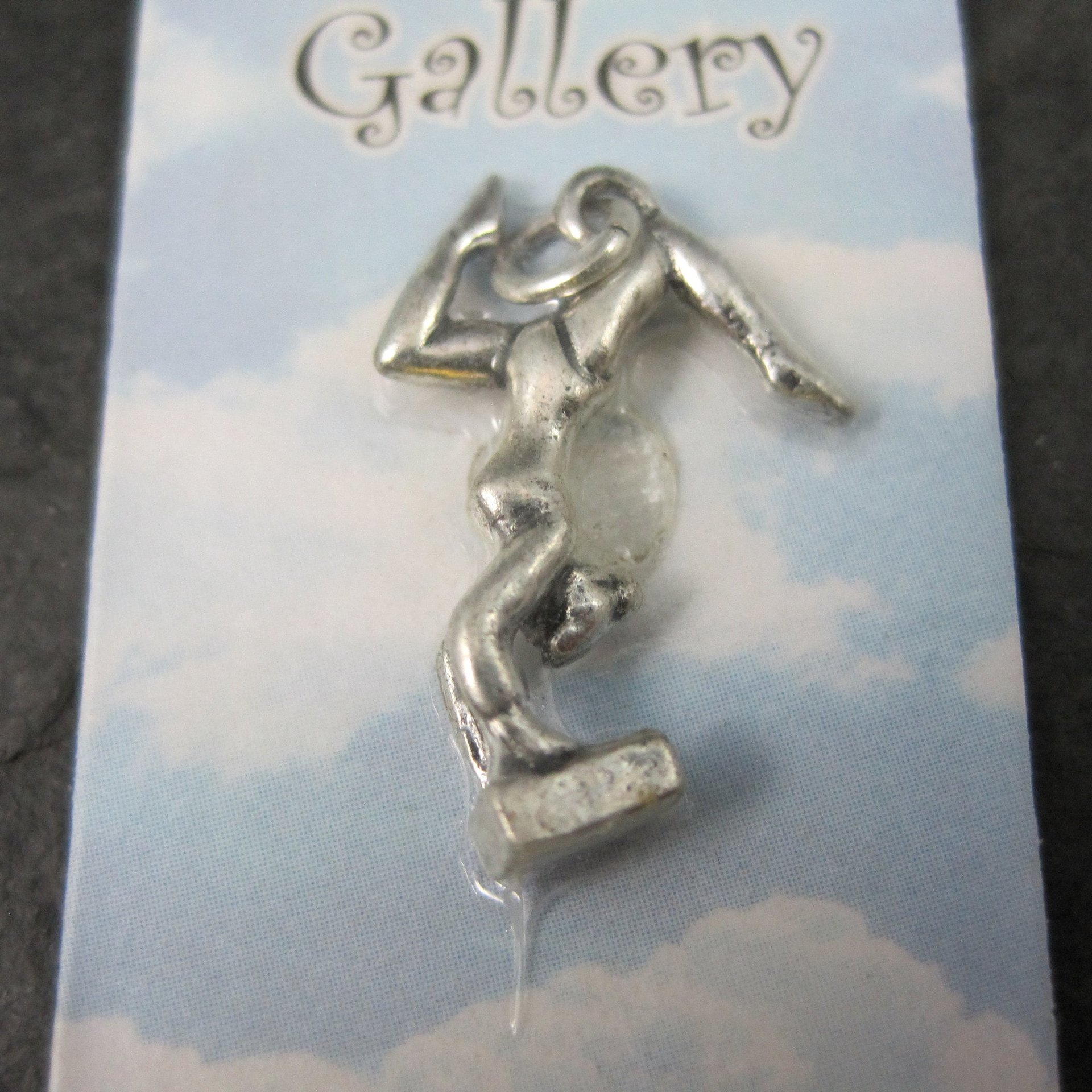 Silver Plated Gymnast Charm