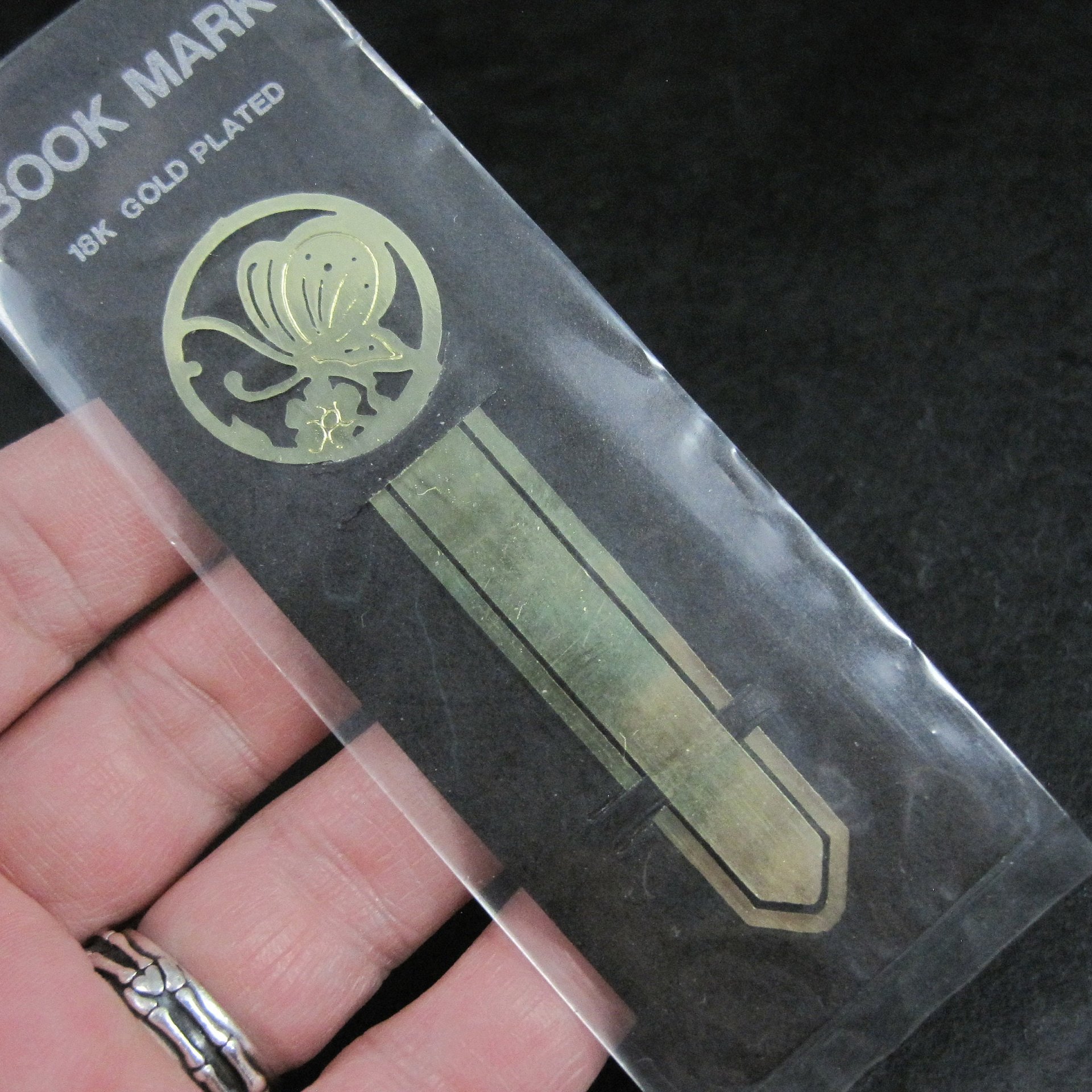 Vintage 18K Gold Plated Butterfly Bookmark