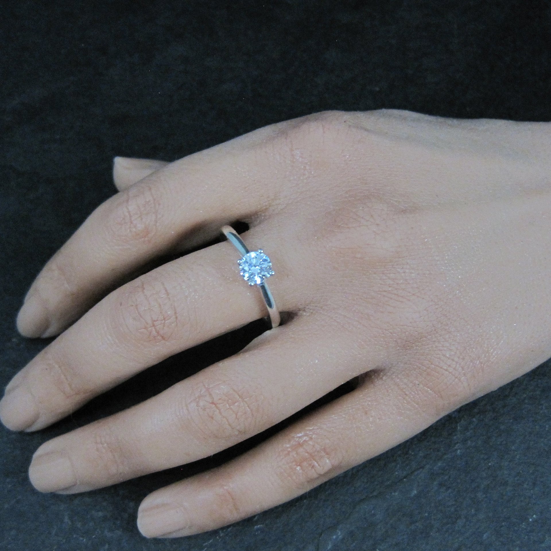 Sterling Cubic Zirconia Engagement Ring Size 10